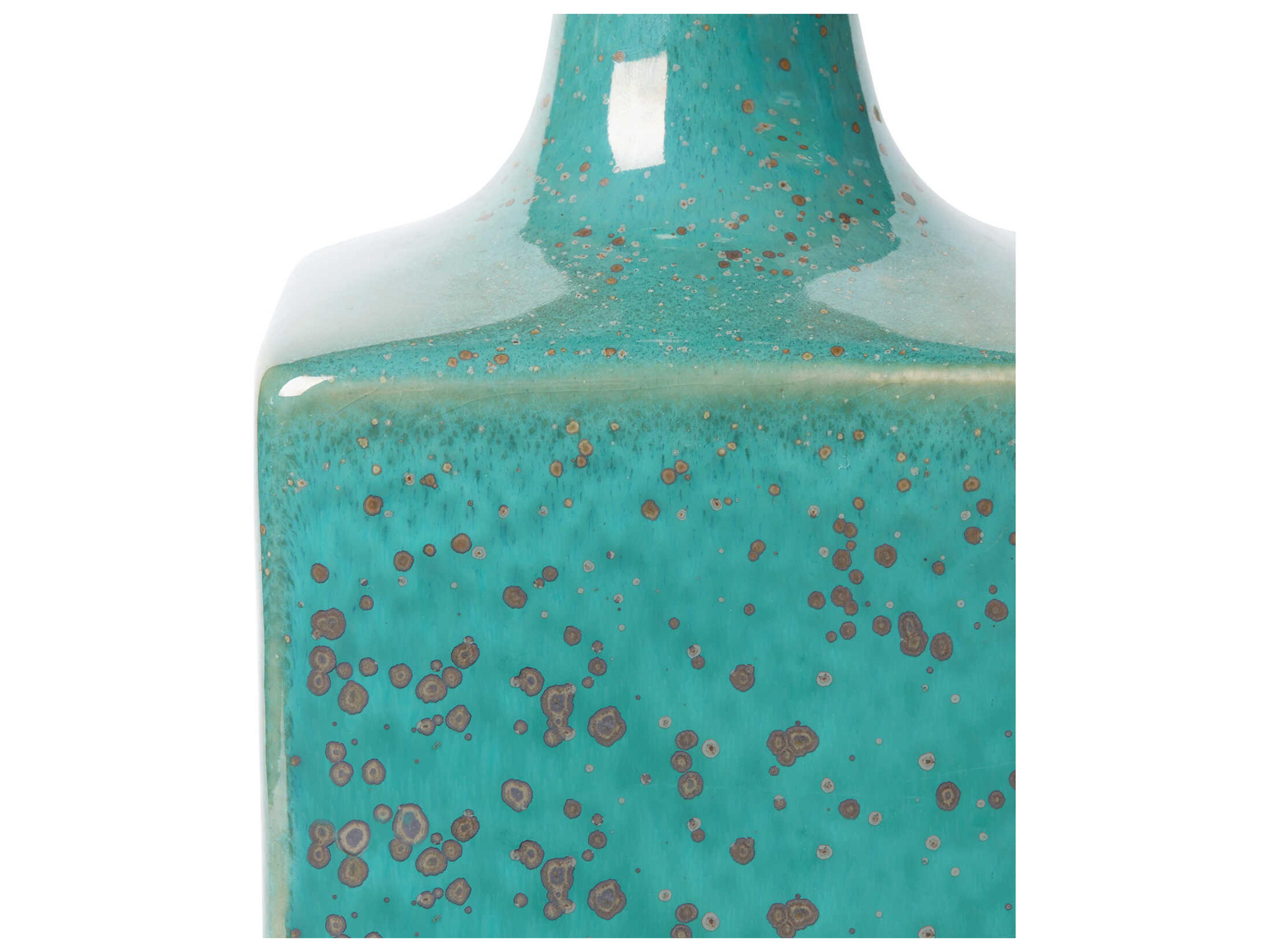 Villa & House Sandor Mottled Turquoise Blue Vase