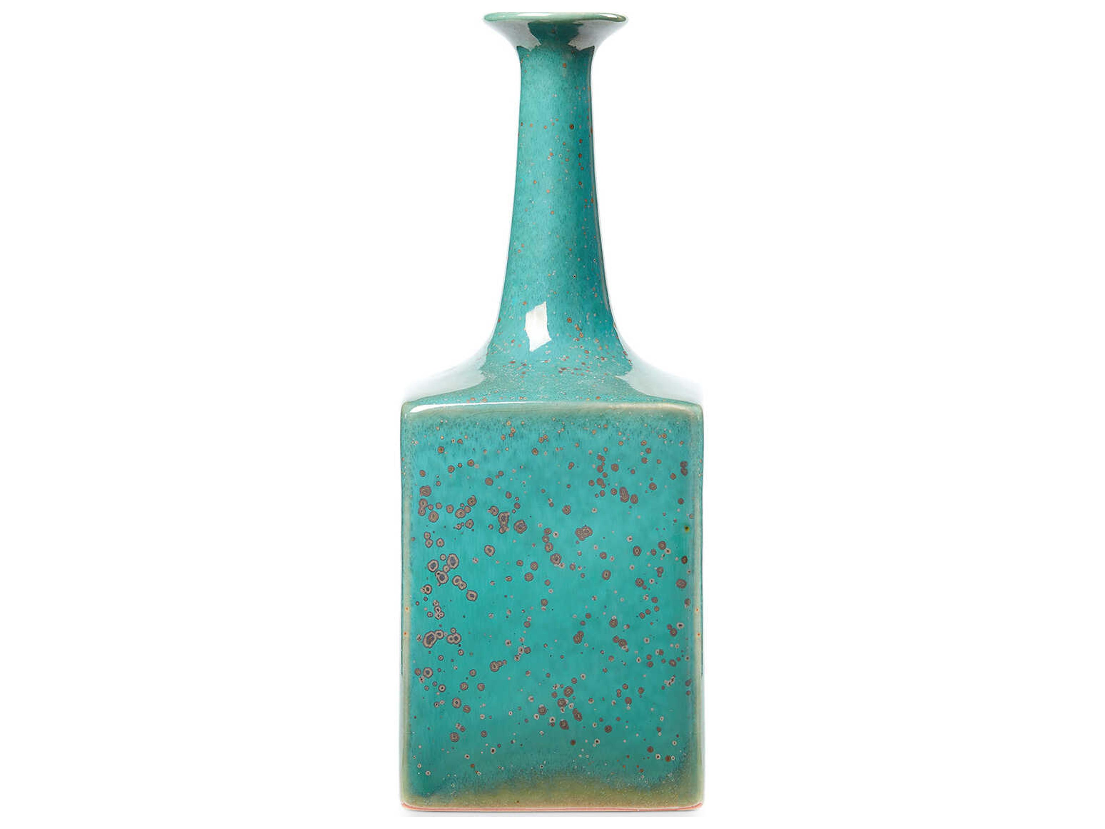 Villa & House Sandor Mottled Turquoise Blue Vase