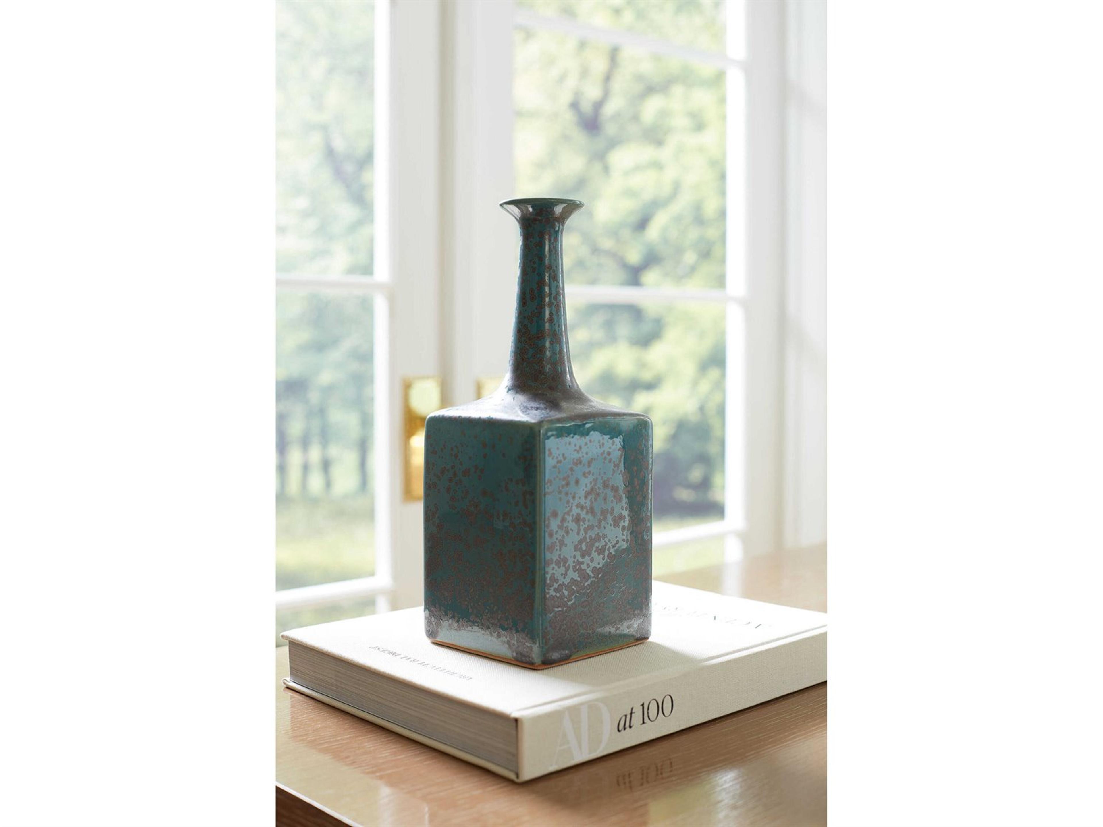 Villa & House Sandor Mottled Turquoise Blue Vase