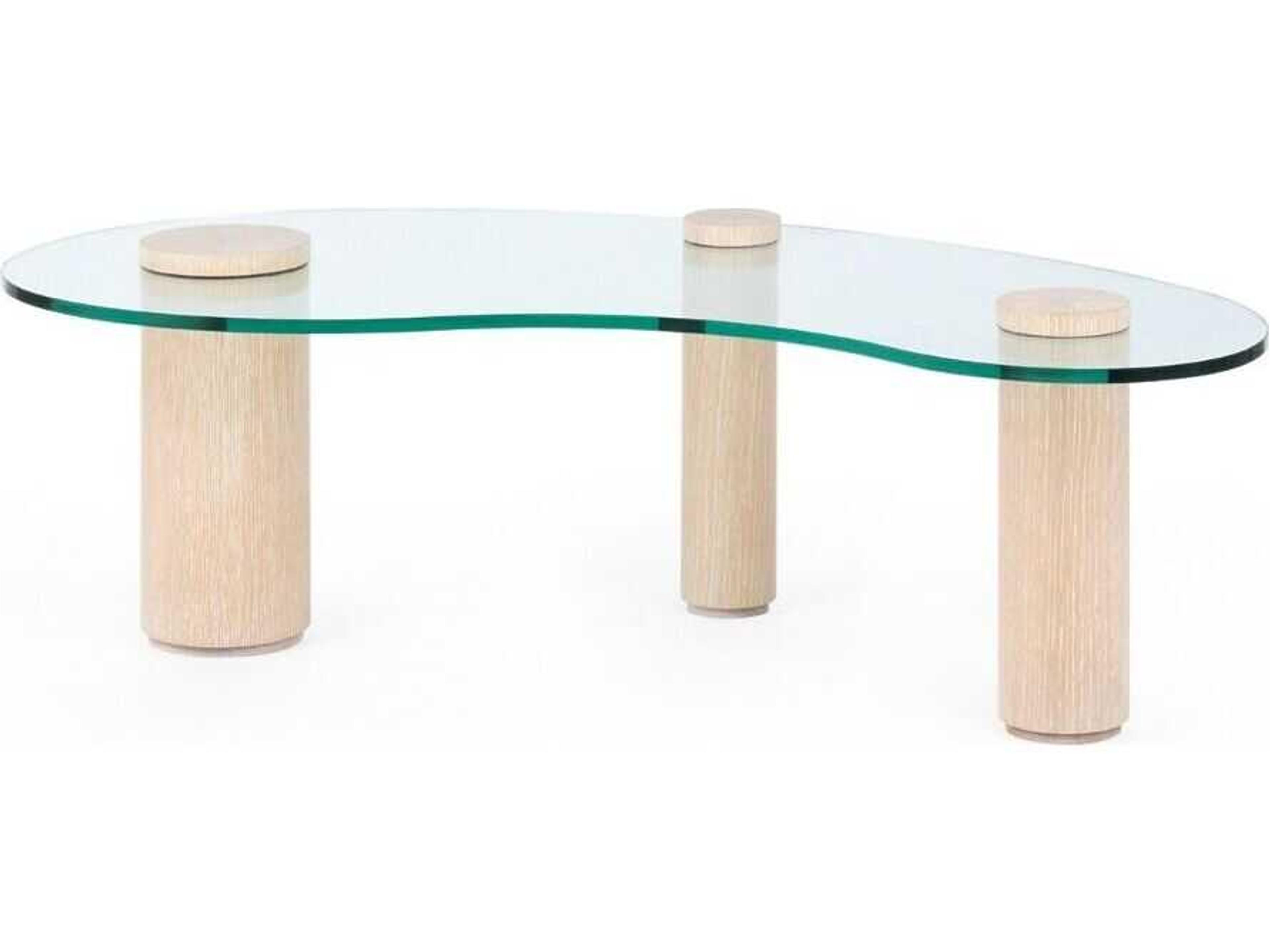 Scarlotti Glass Sand Beige Coffee Table