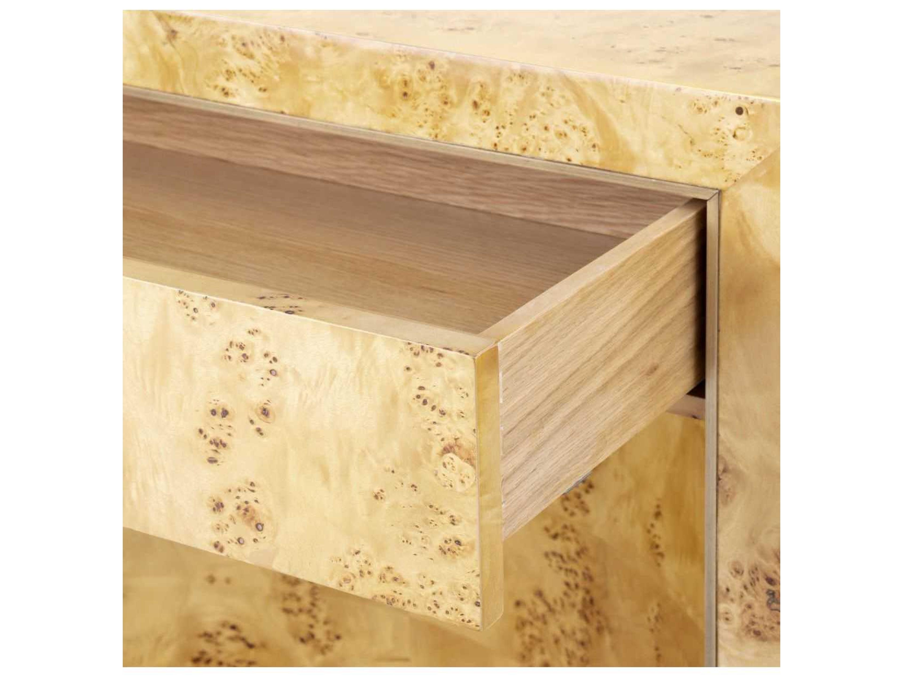 Villa & House Sloane 1 - Drawer Rectangular Wood Burl End Table