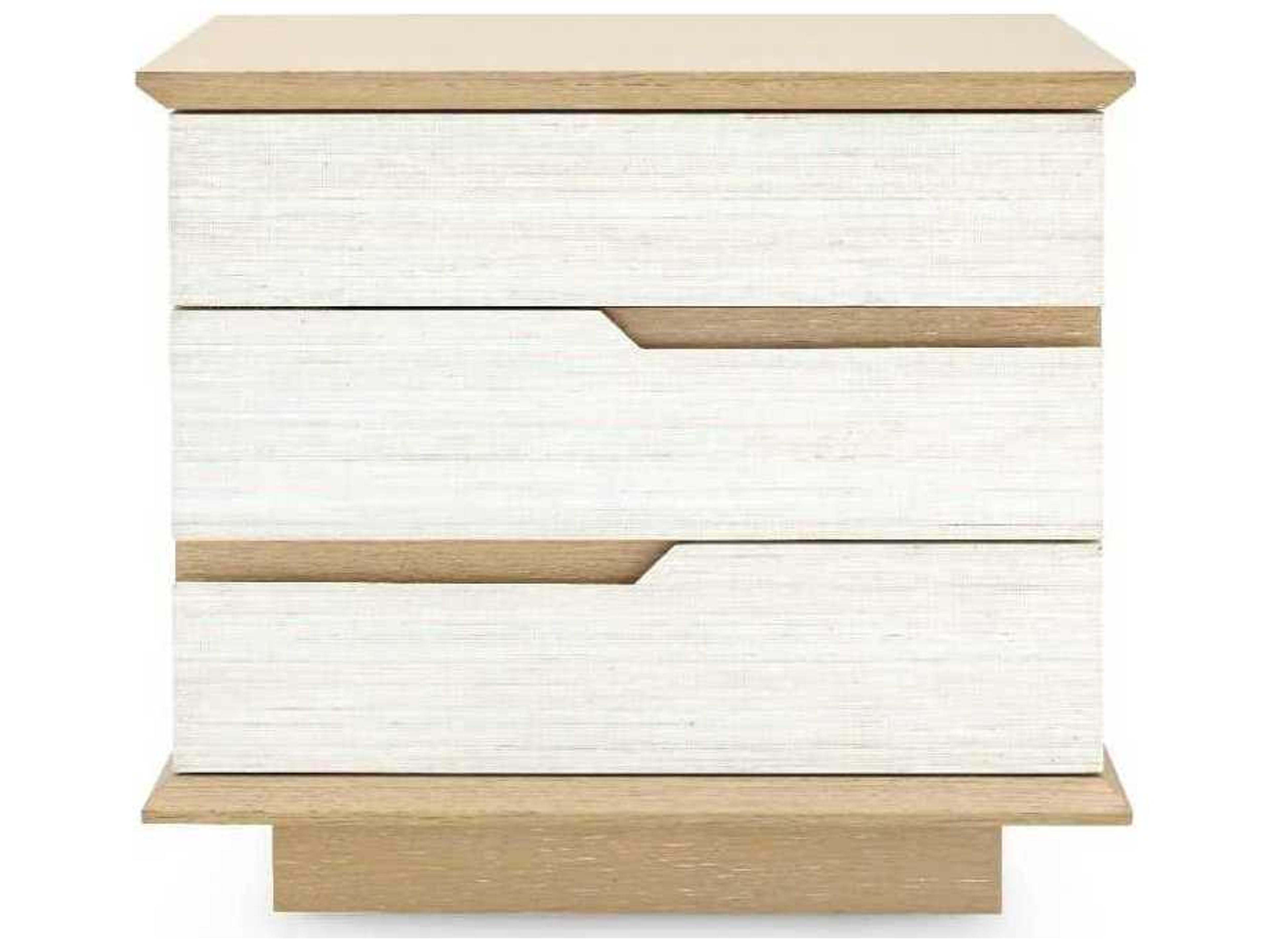 Villa & House Simon 3 - Drawer Rectangular Wood Light Natural Shimmer End Table