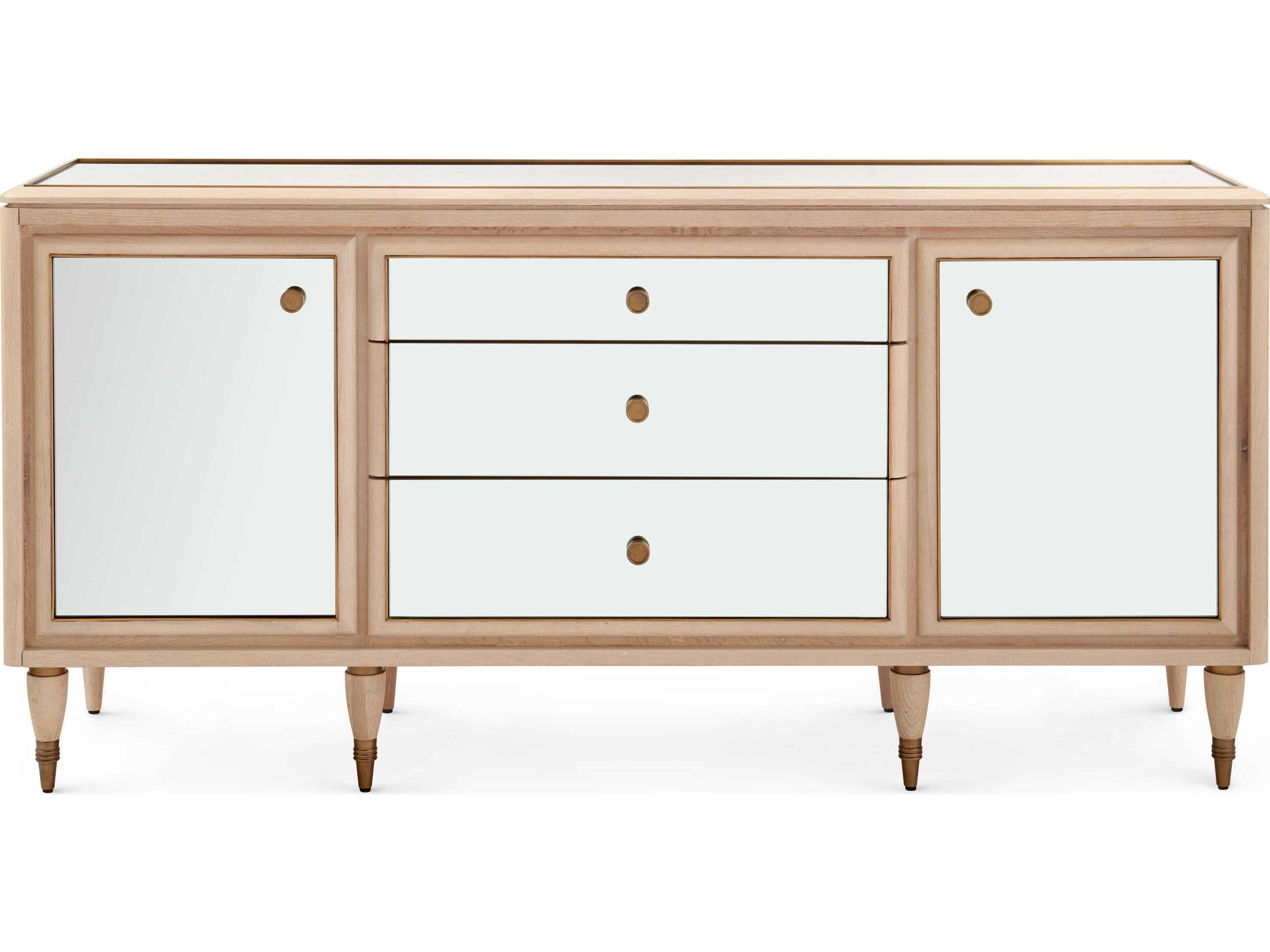 Sofia 3-Drawers Brown Oak Wood Dresser