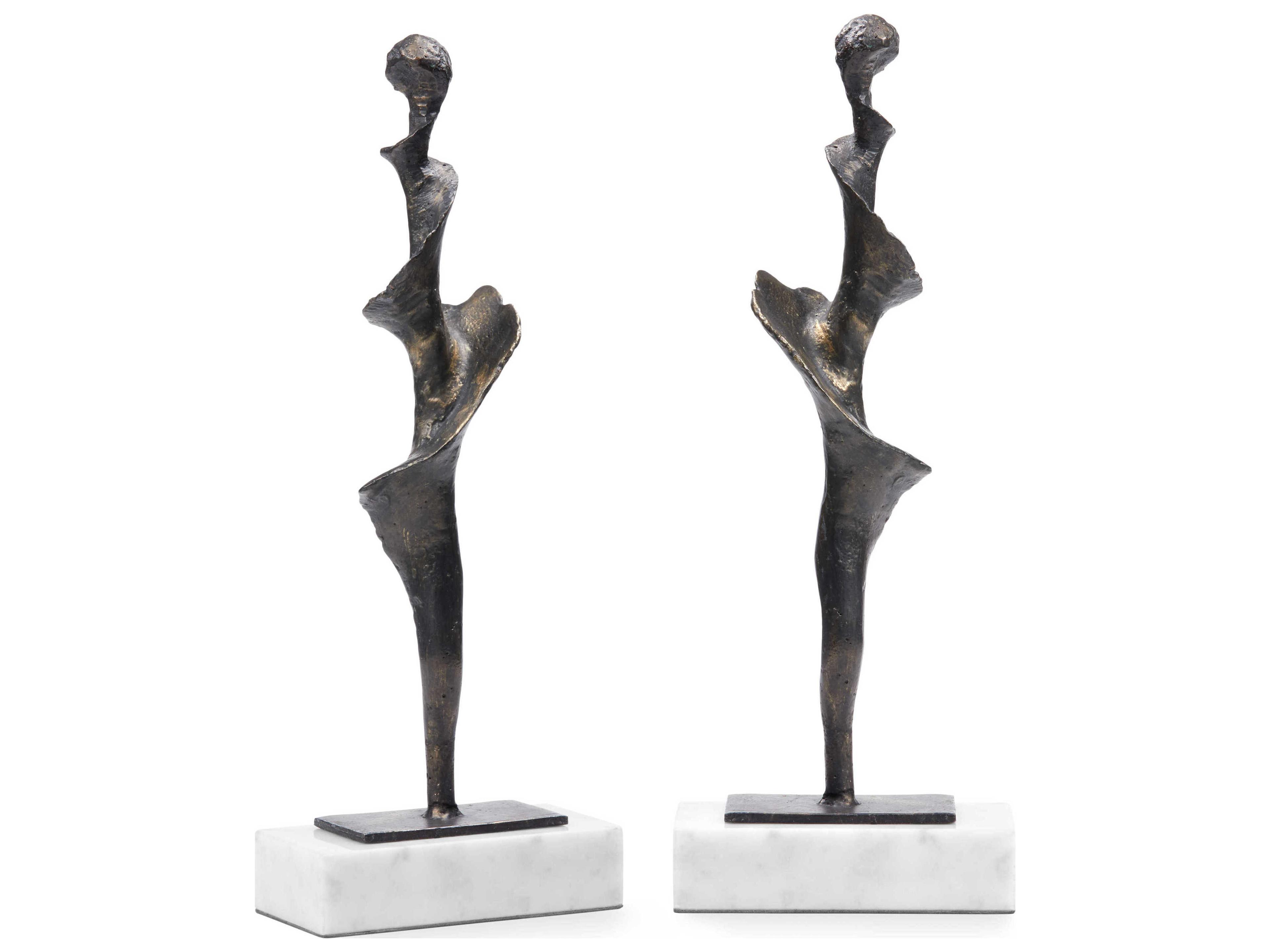 Villa & House Spiral Bronze Sculpture Set of 2