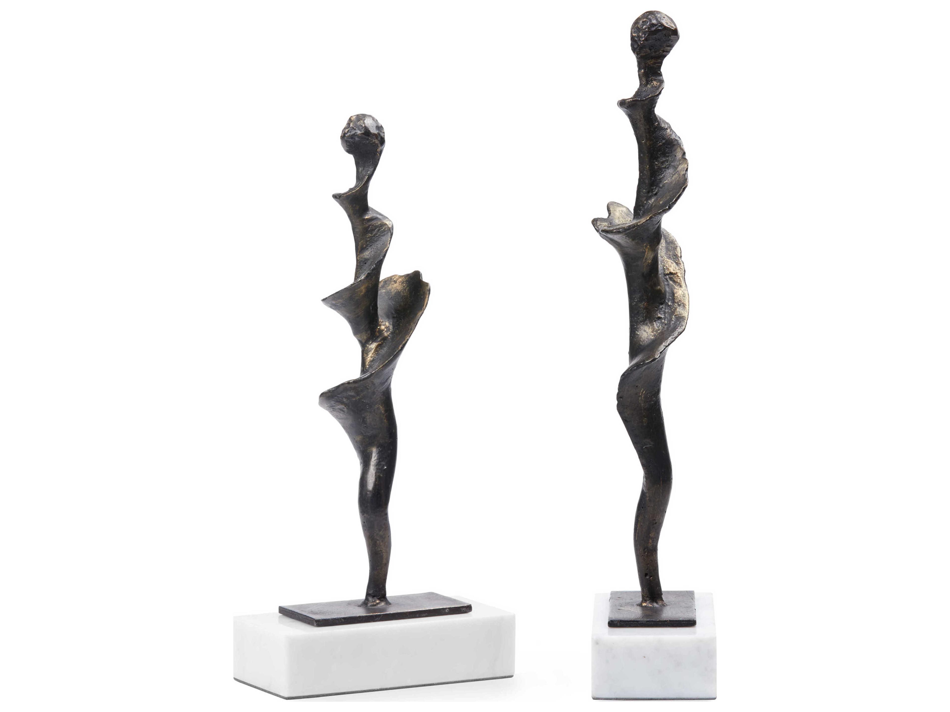 Villa & House Spiral Bronze Sculpture Set of 2