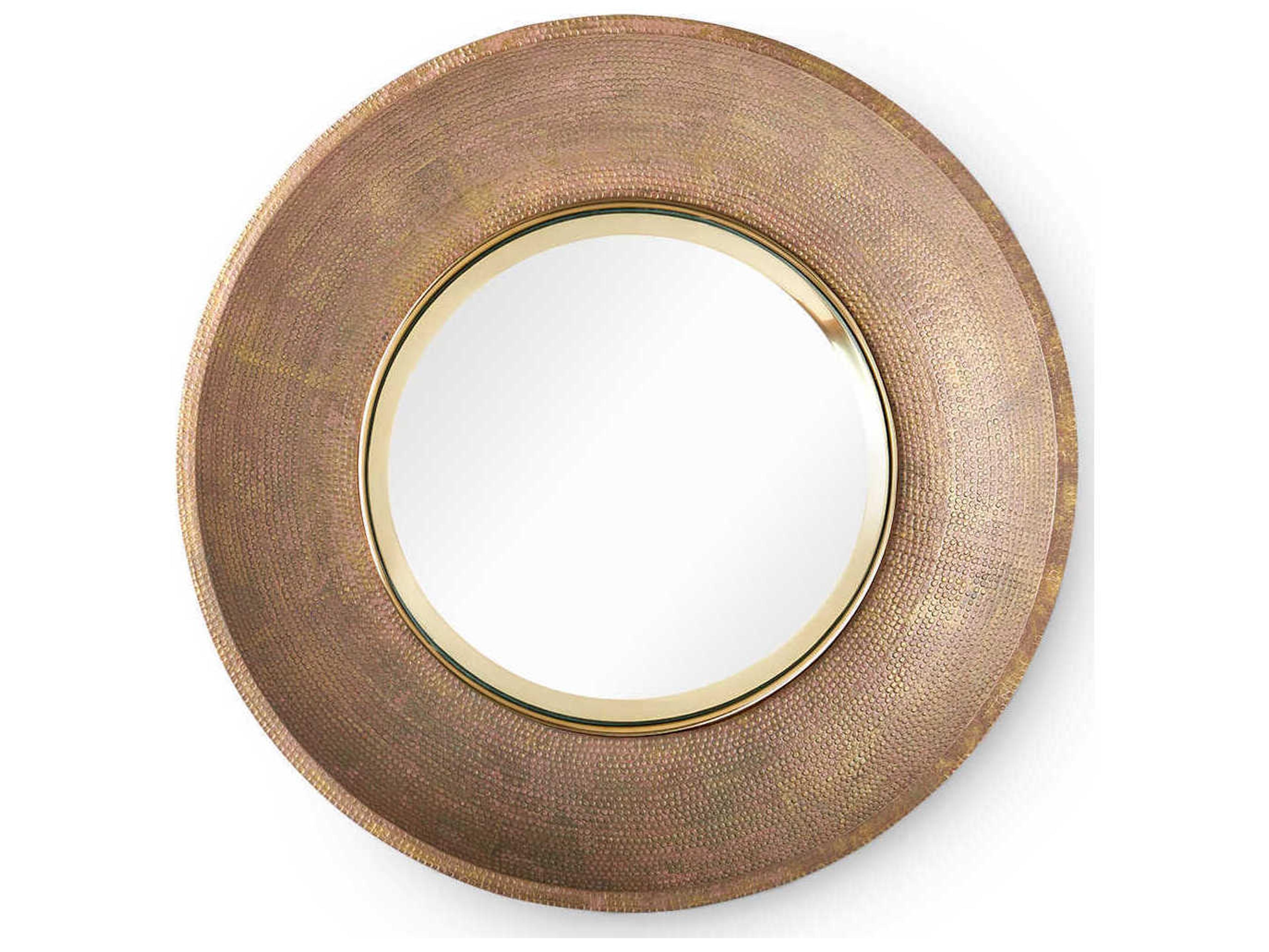 Villa & House Stella Antique Brass Round Wall Mirror