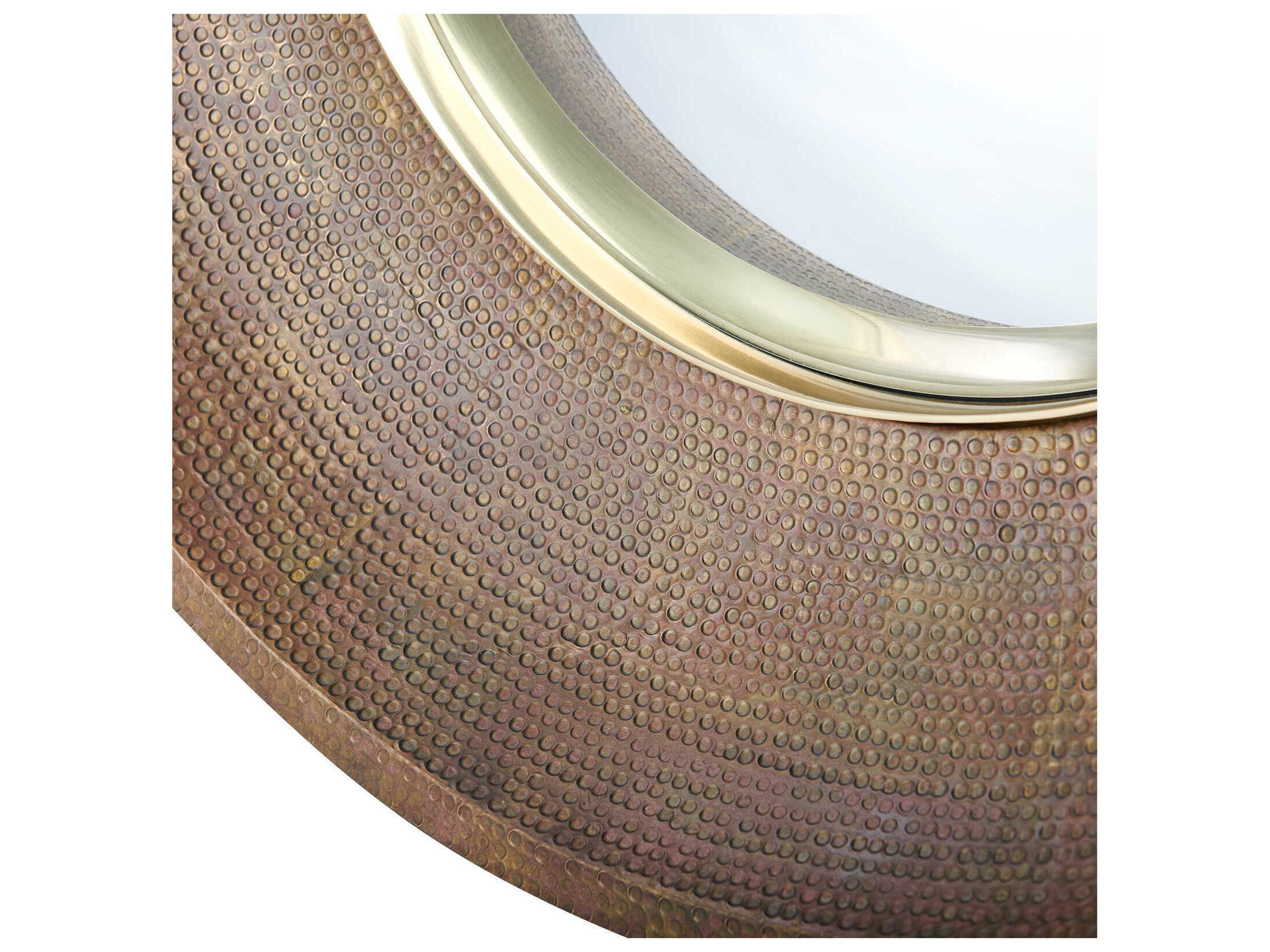 Villa & House Stella Antique Brass Round Wall Mirror