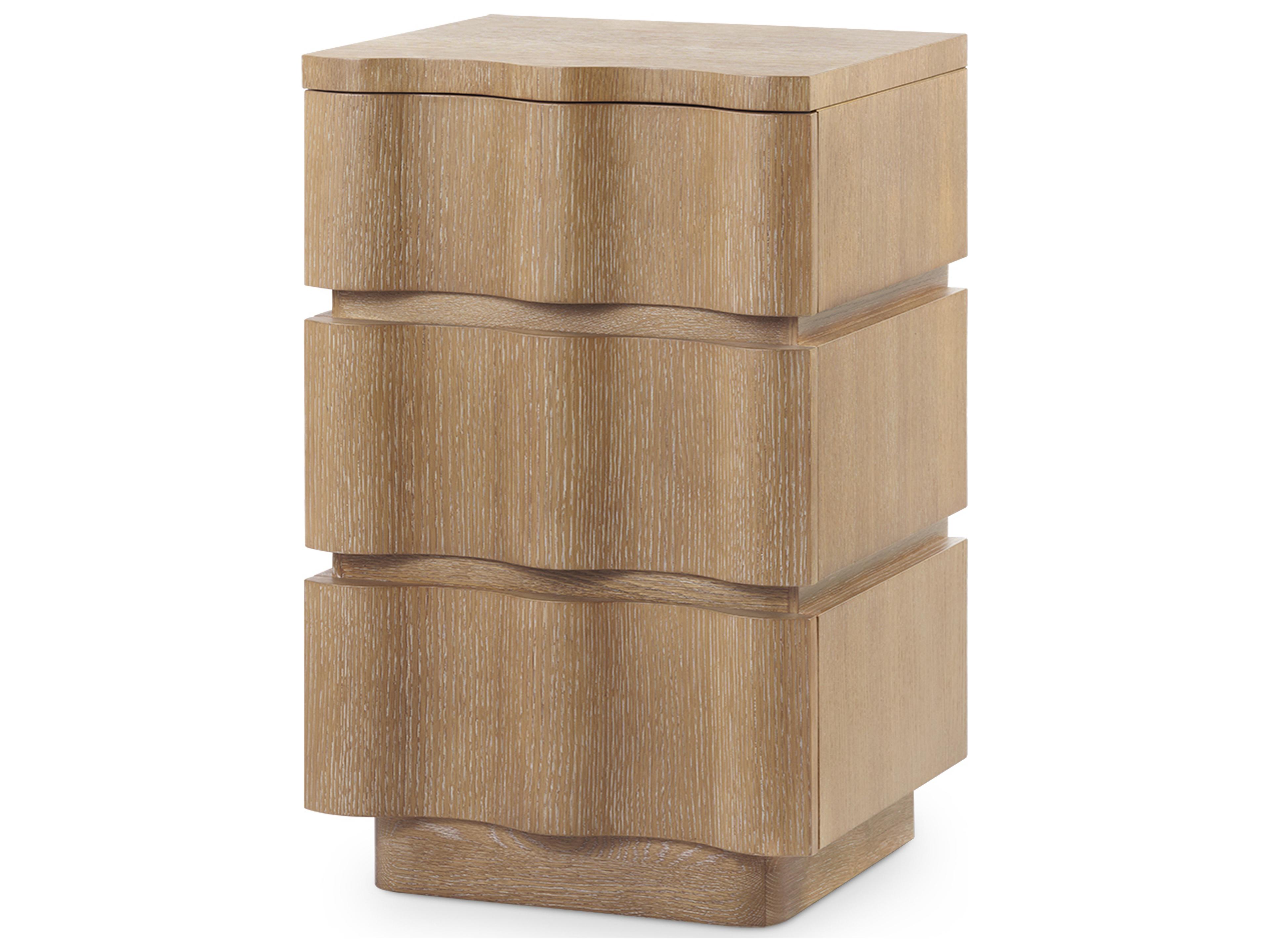 Vanessa Rectangular Wood Almond End Table