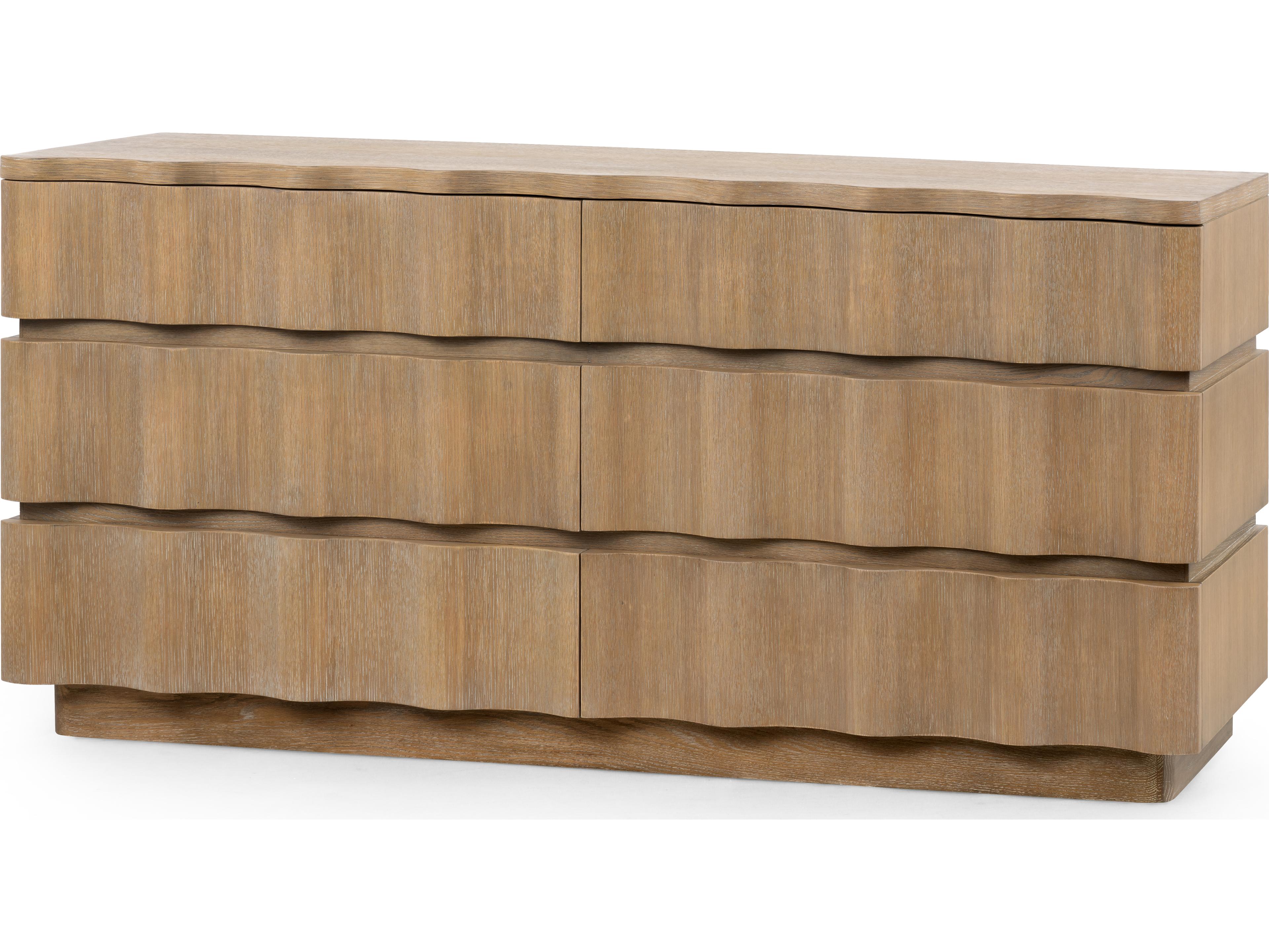 6-Drawers Brown Double Dresser