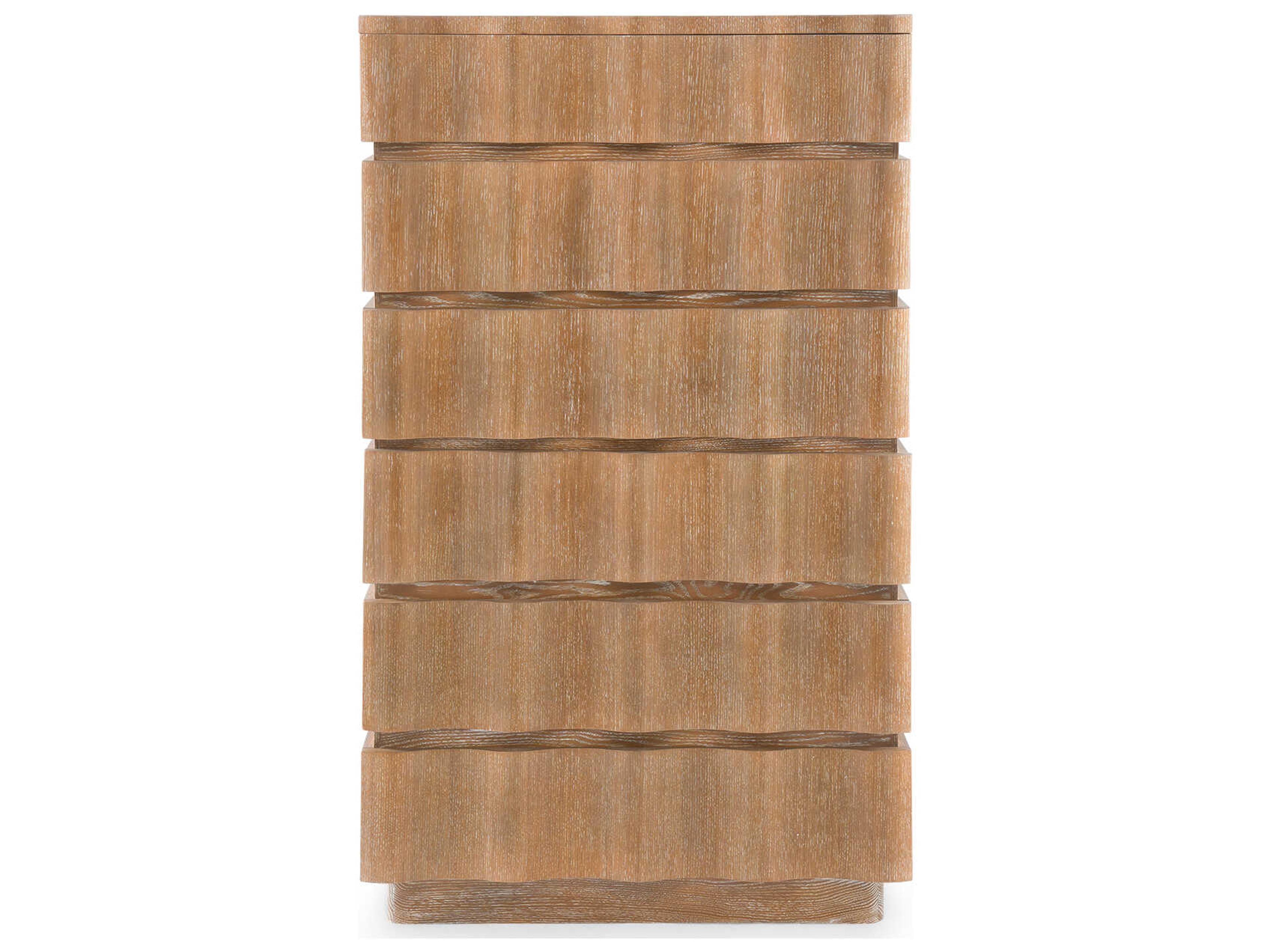 Villa & House Vanessa Almond Brown Oak Wood Accent Chest