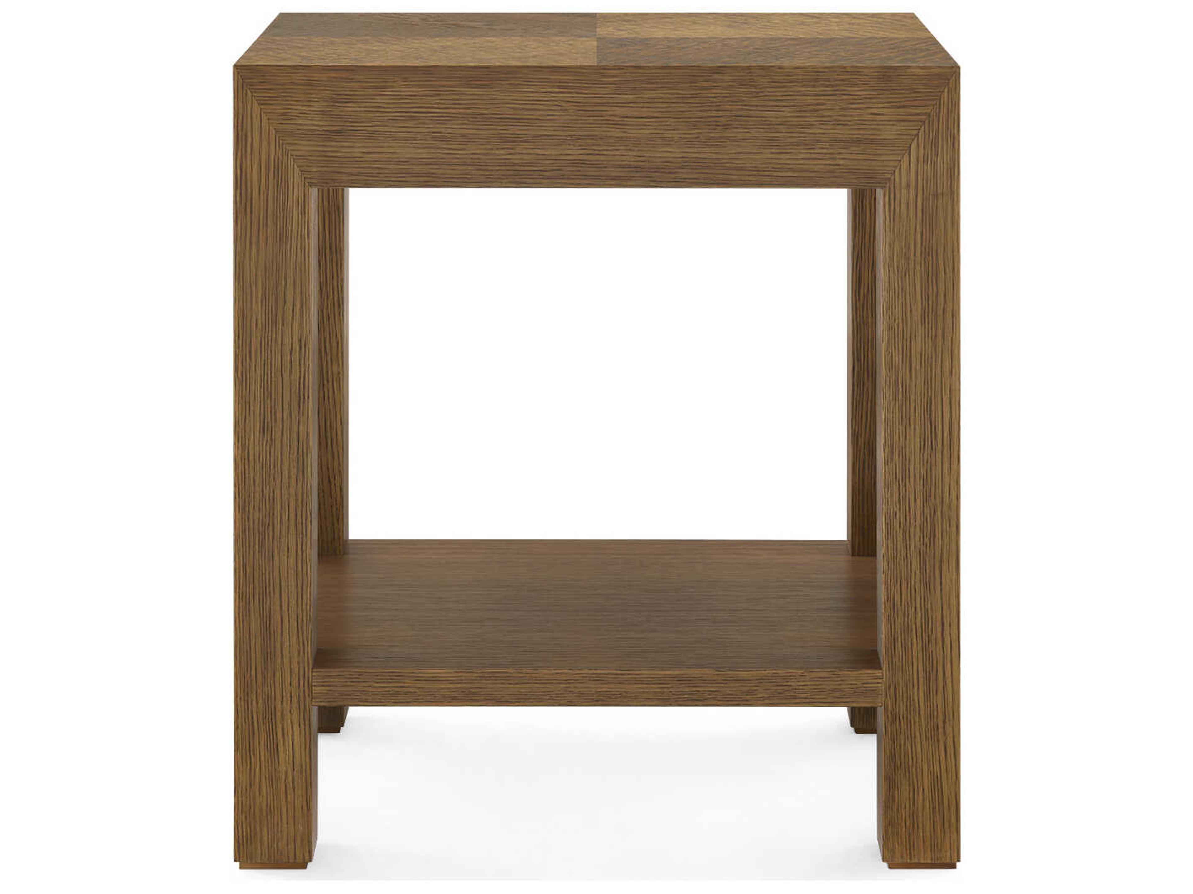 Villa & House Velma Rectangular Wood Honeyed Burl Brown End Table