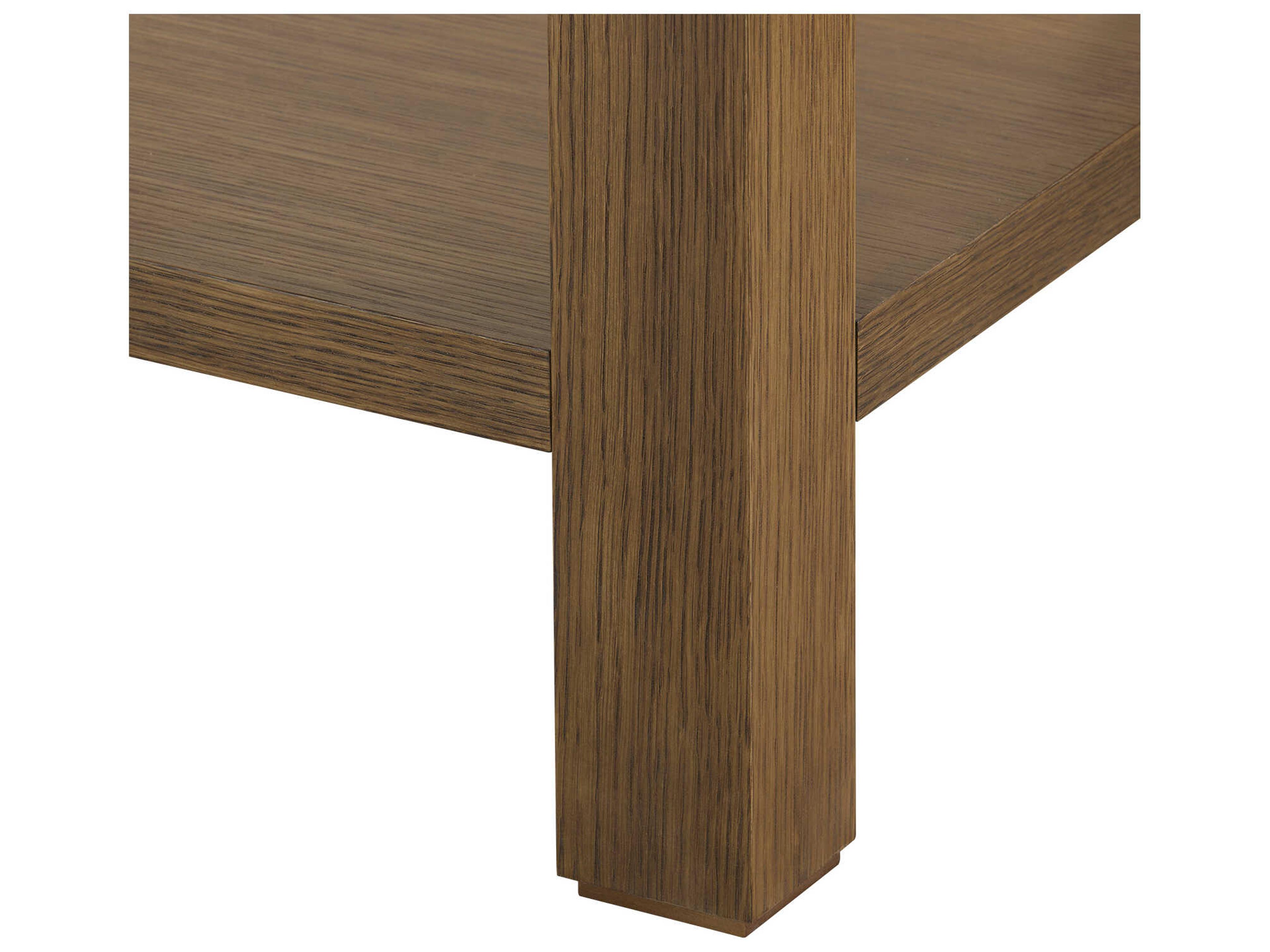 Villa & House Velma Rectangular Wood Honeyed Burl Brown End Table