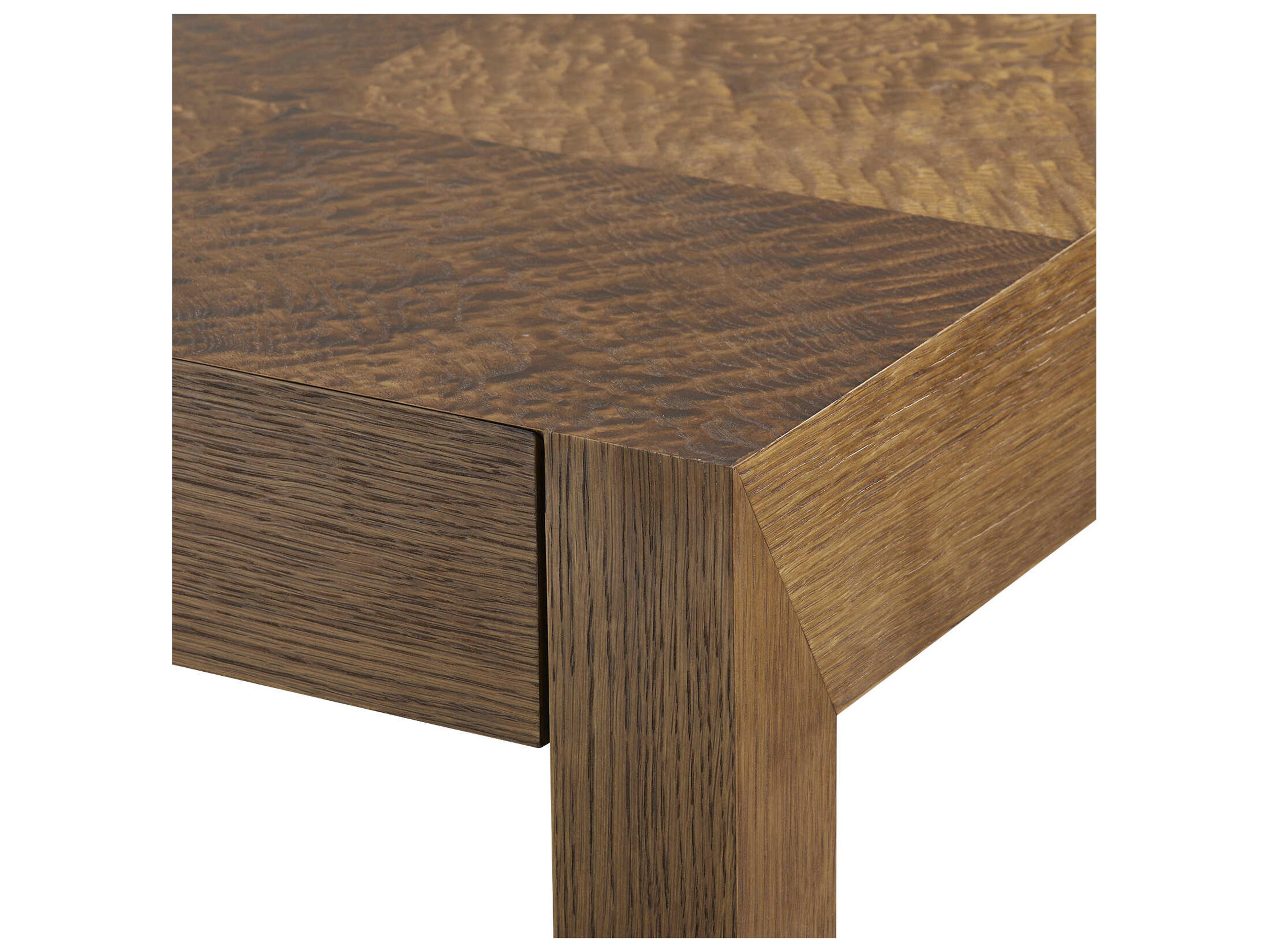 Villa & House Velma Rectangular Wood Honeyed Burl Brown End Table