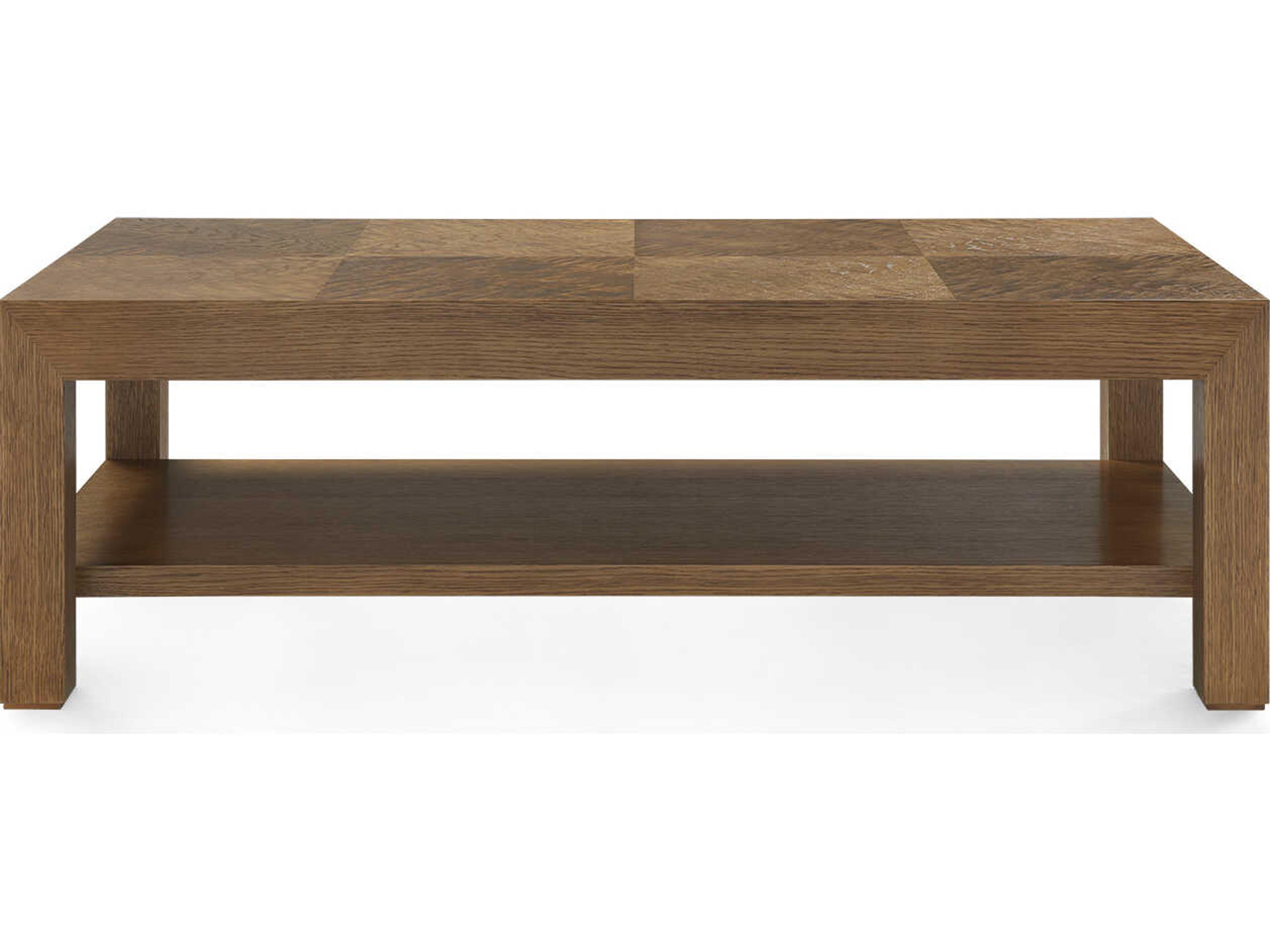 Villa & House Velma Rectangular Wood Honeyed Burl Brown Coffee Table