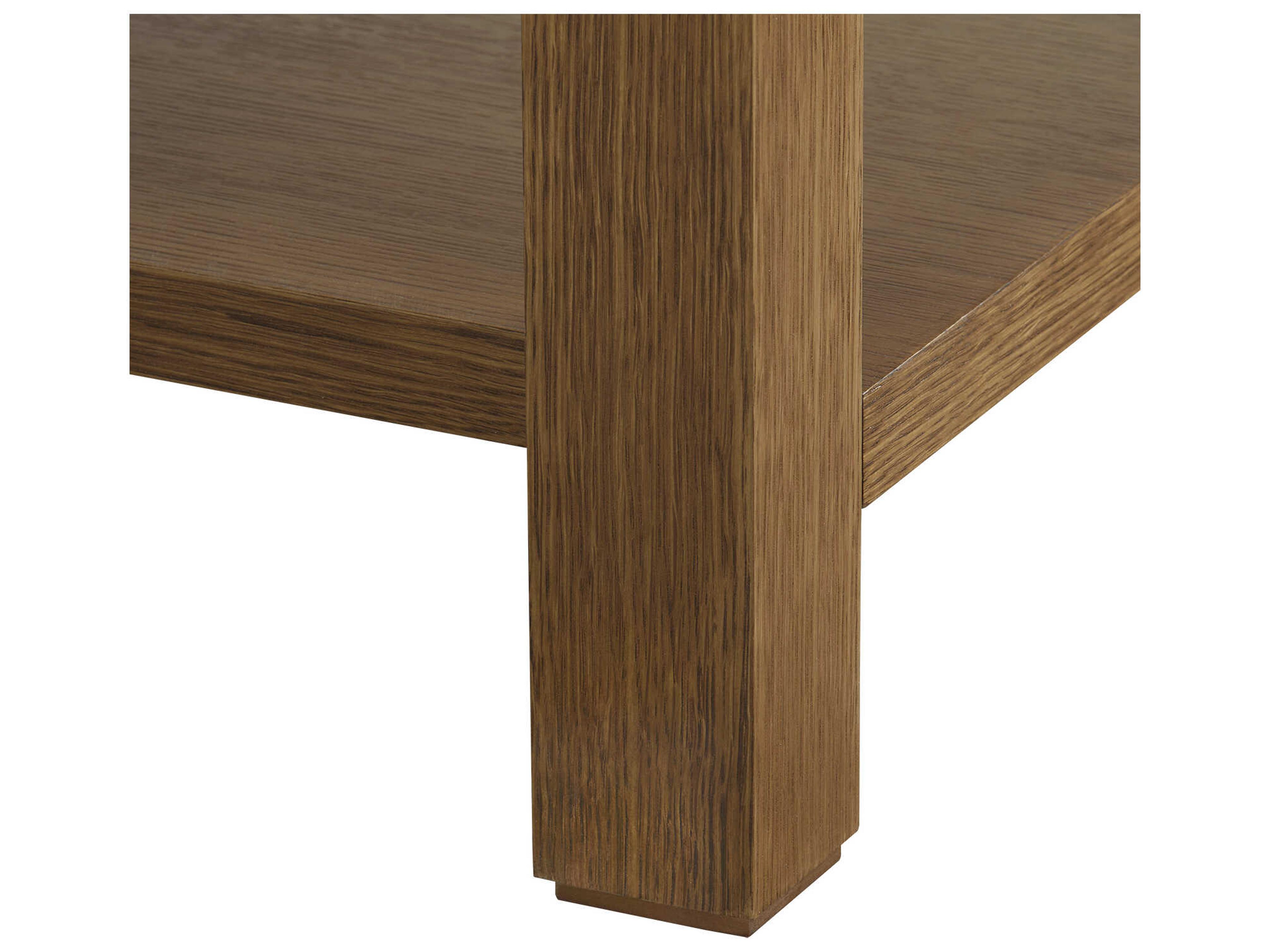 Villa & House Velma Rectangular Wood Honeyed Burl Brown Coffee Table