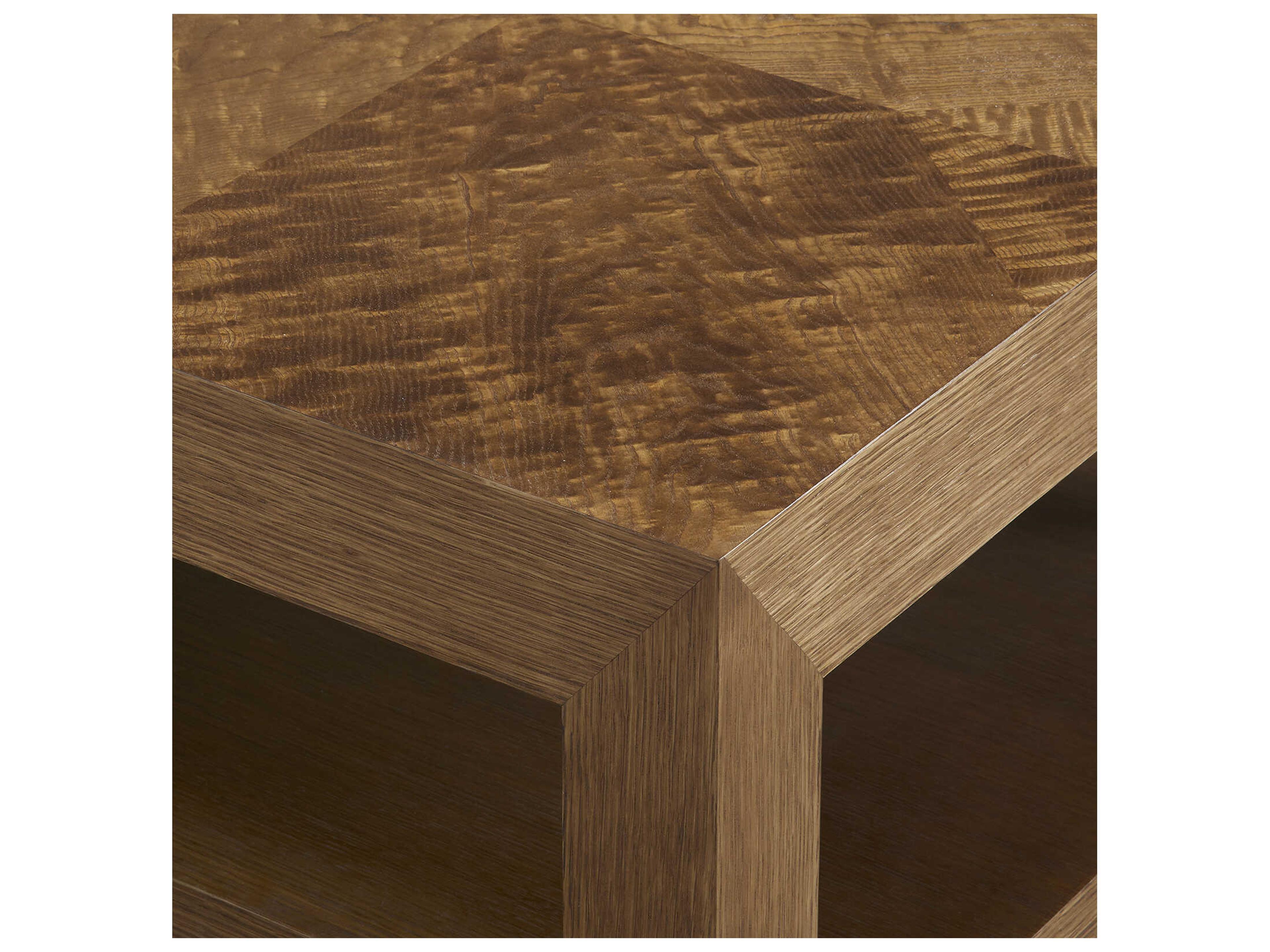 Villa & House Velma Rectangular Wood Honeyed Burl Brown Coffee Table