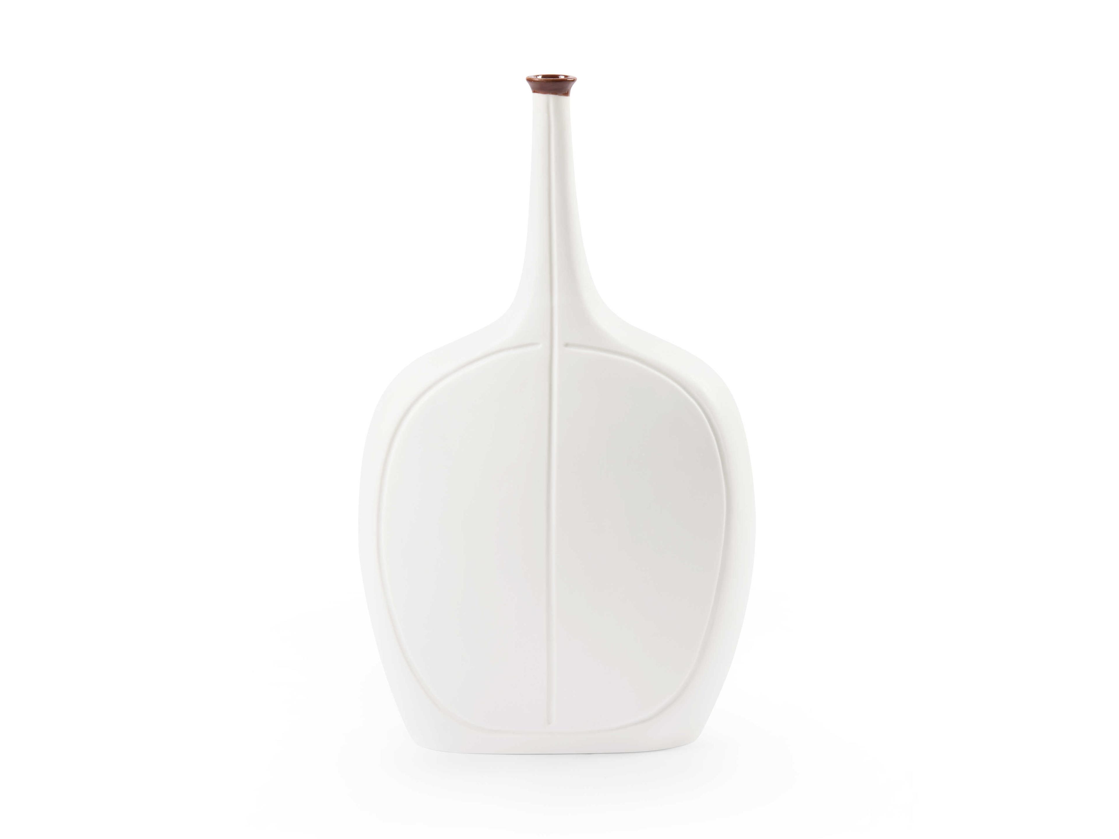 Blanc de Chine and Dark Amber 13" High Vence Vase