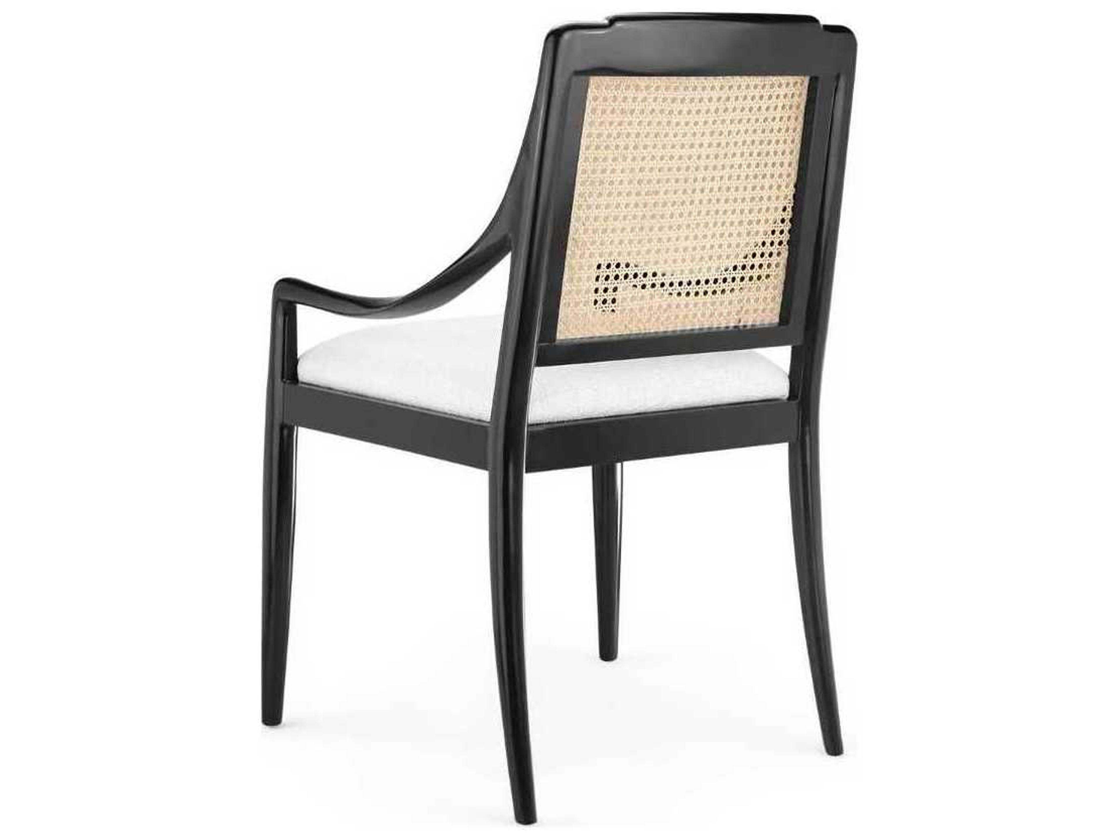 Villa & House Veronika Mahogany Wood Beige Upholstered Arm Dining Chair