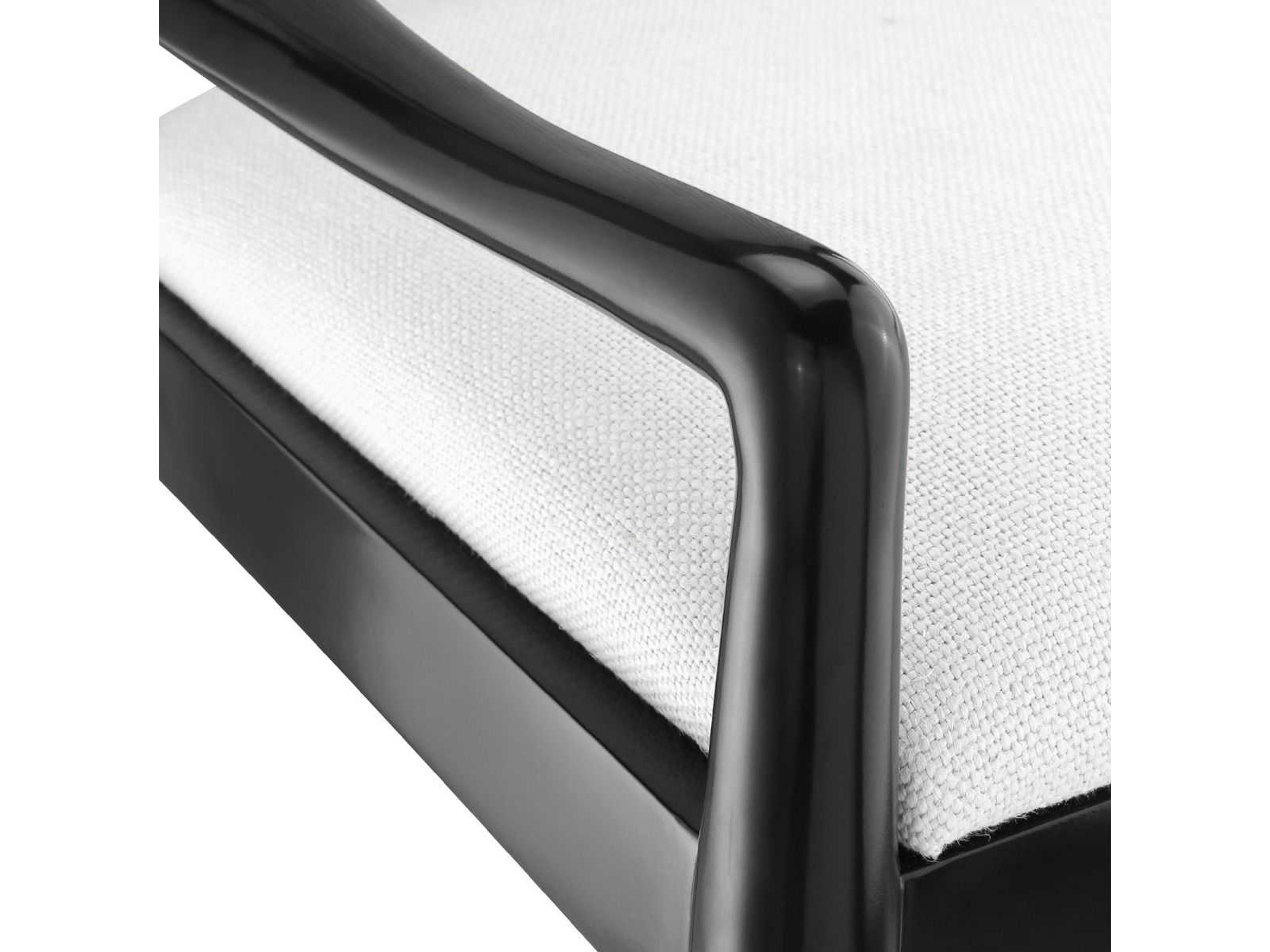 Villa & House Veronika Mahogany Wood Beige Upholstered Arm Dining Chair