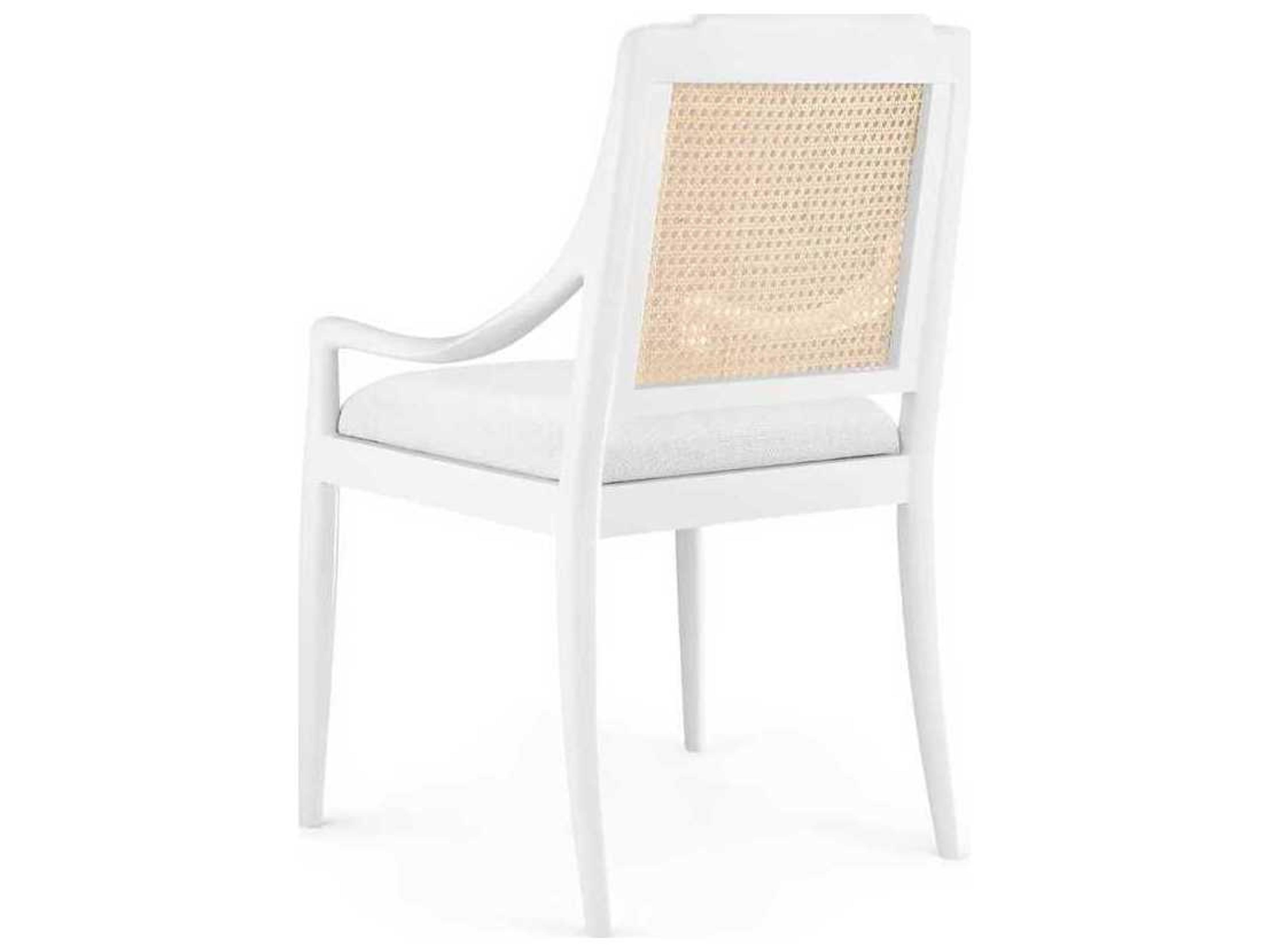 Villa & House Veronika Mahogany Wood Beige Upholstered Arm Dining Chair