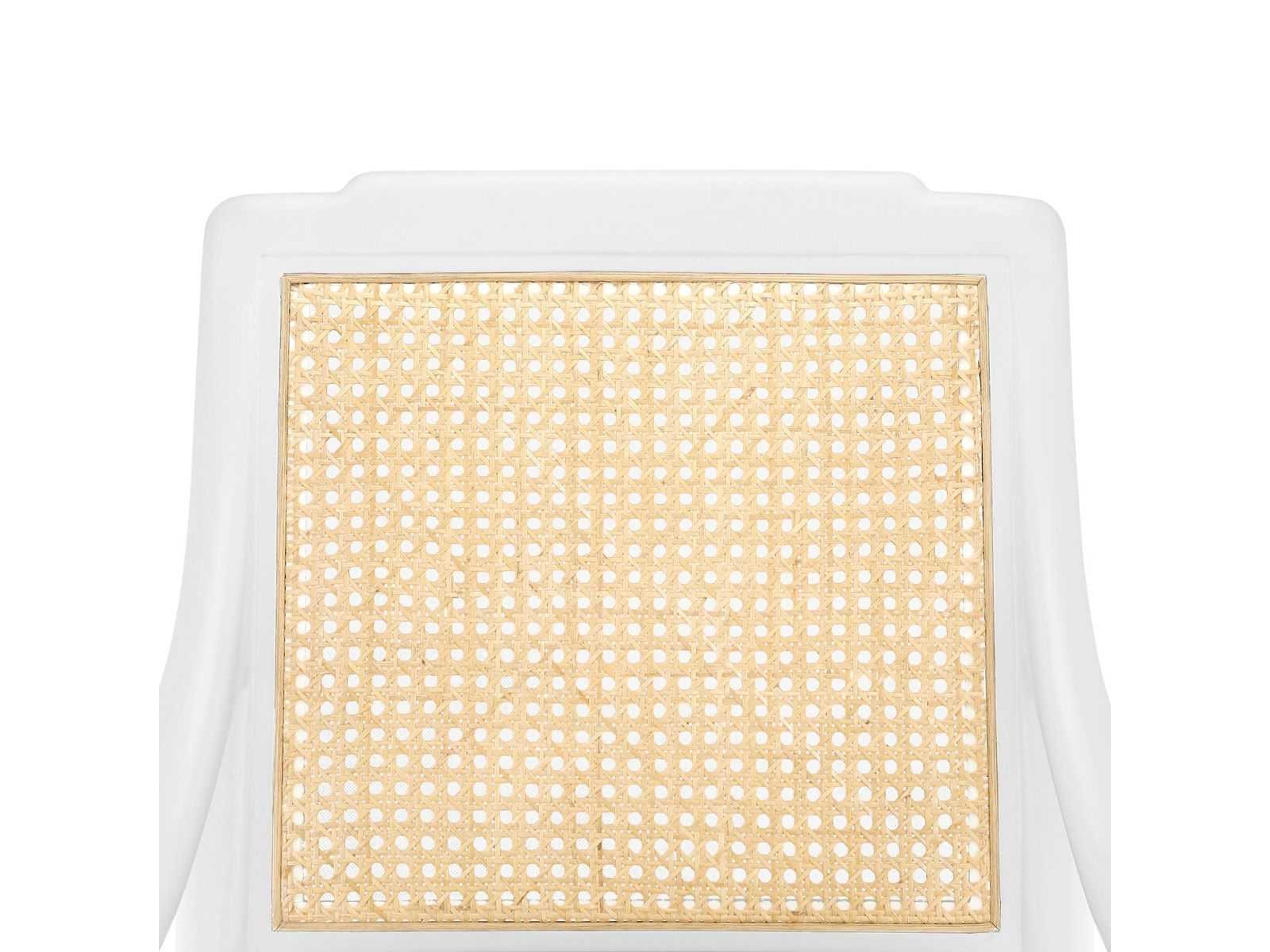 Villa & House Veronika Mahogany Wood Beige Upholstered Arm Dining Chair