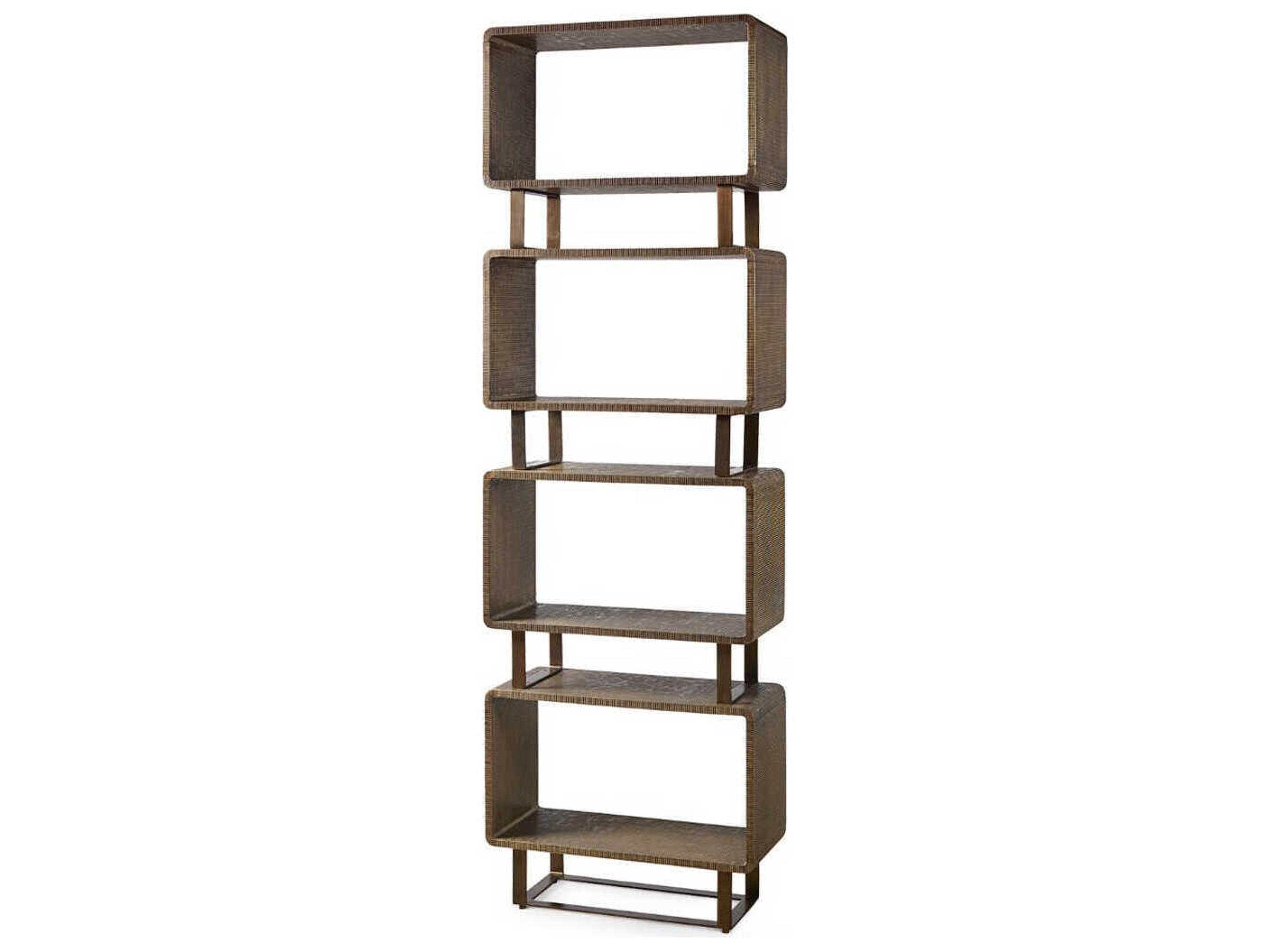 Verra Antique Brass And Dark Bronze Etagere