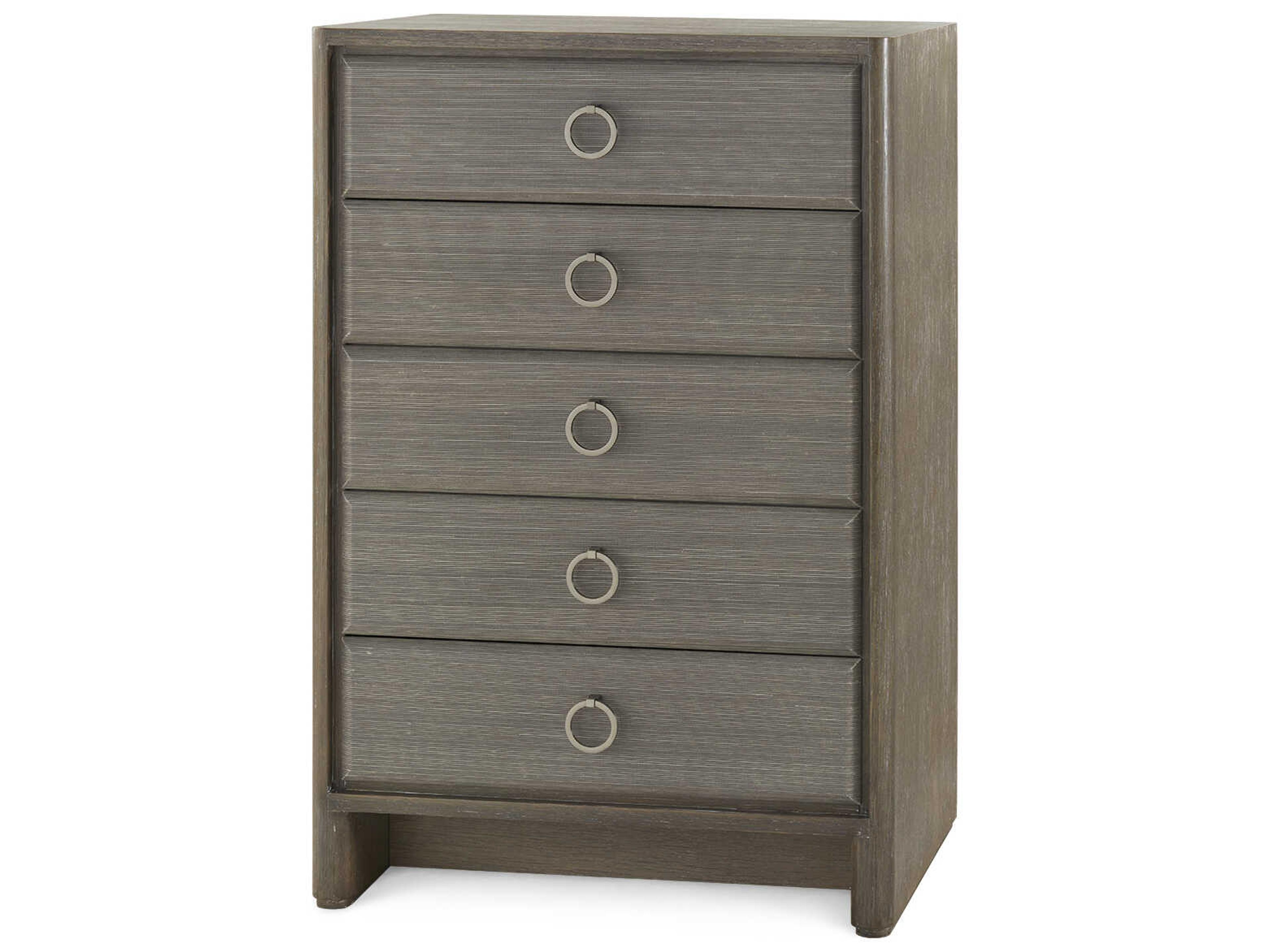 Wesley Light Mocha Shimmer Weave Brown Accent Chest