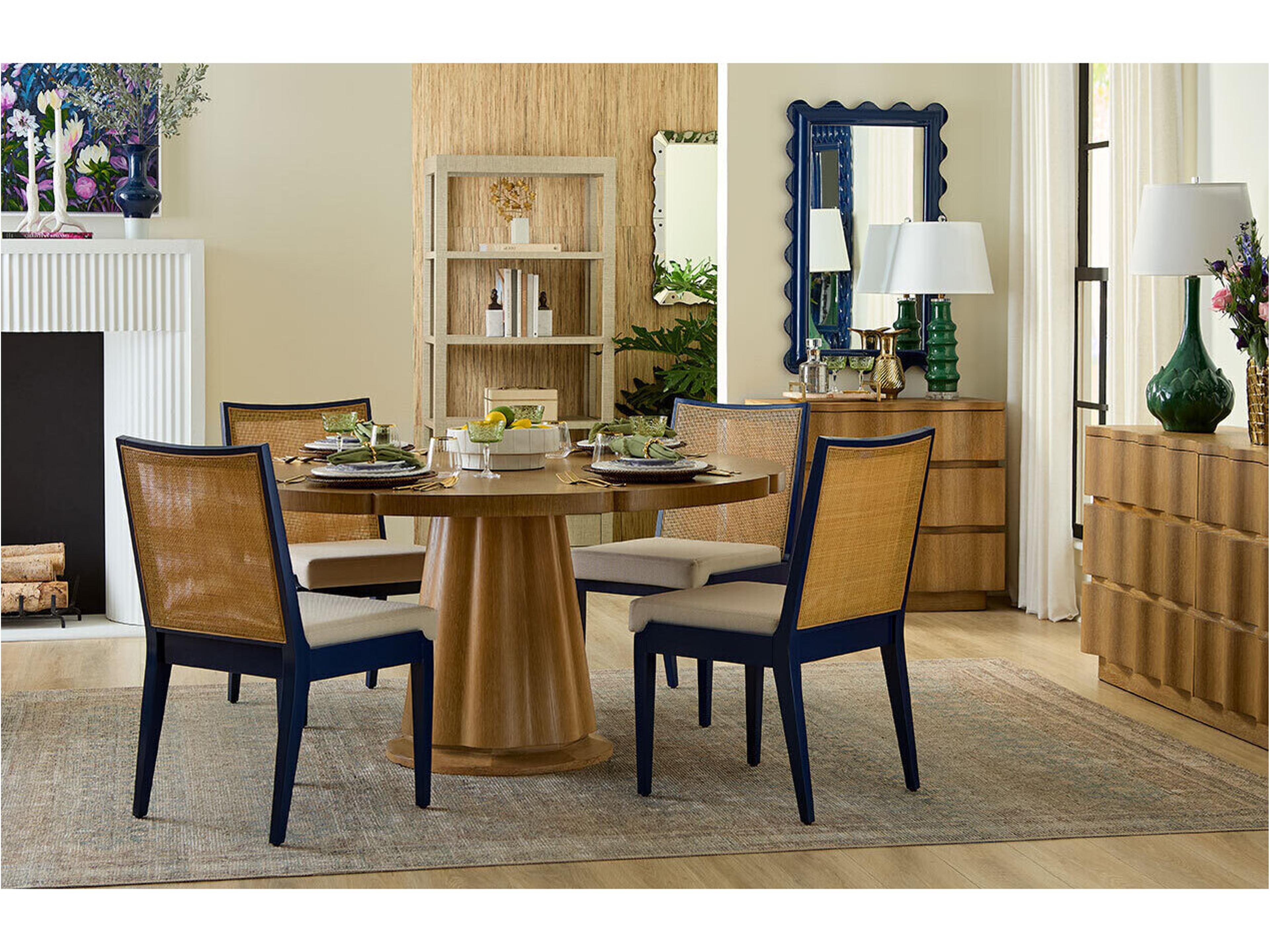 Villa & House York Round Wood Almond Dining Table