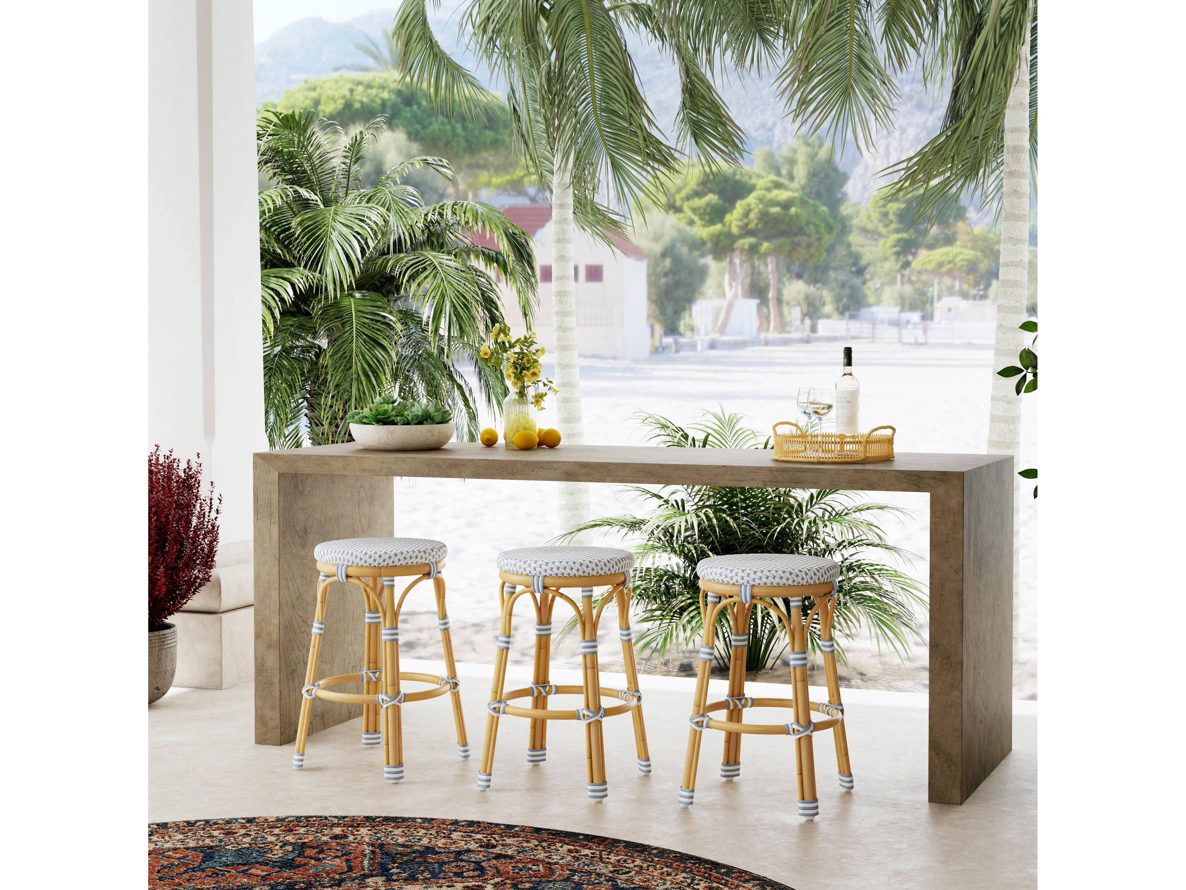 Butler Outdoor Tobias Aluminum Wicker Counter Stool