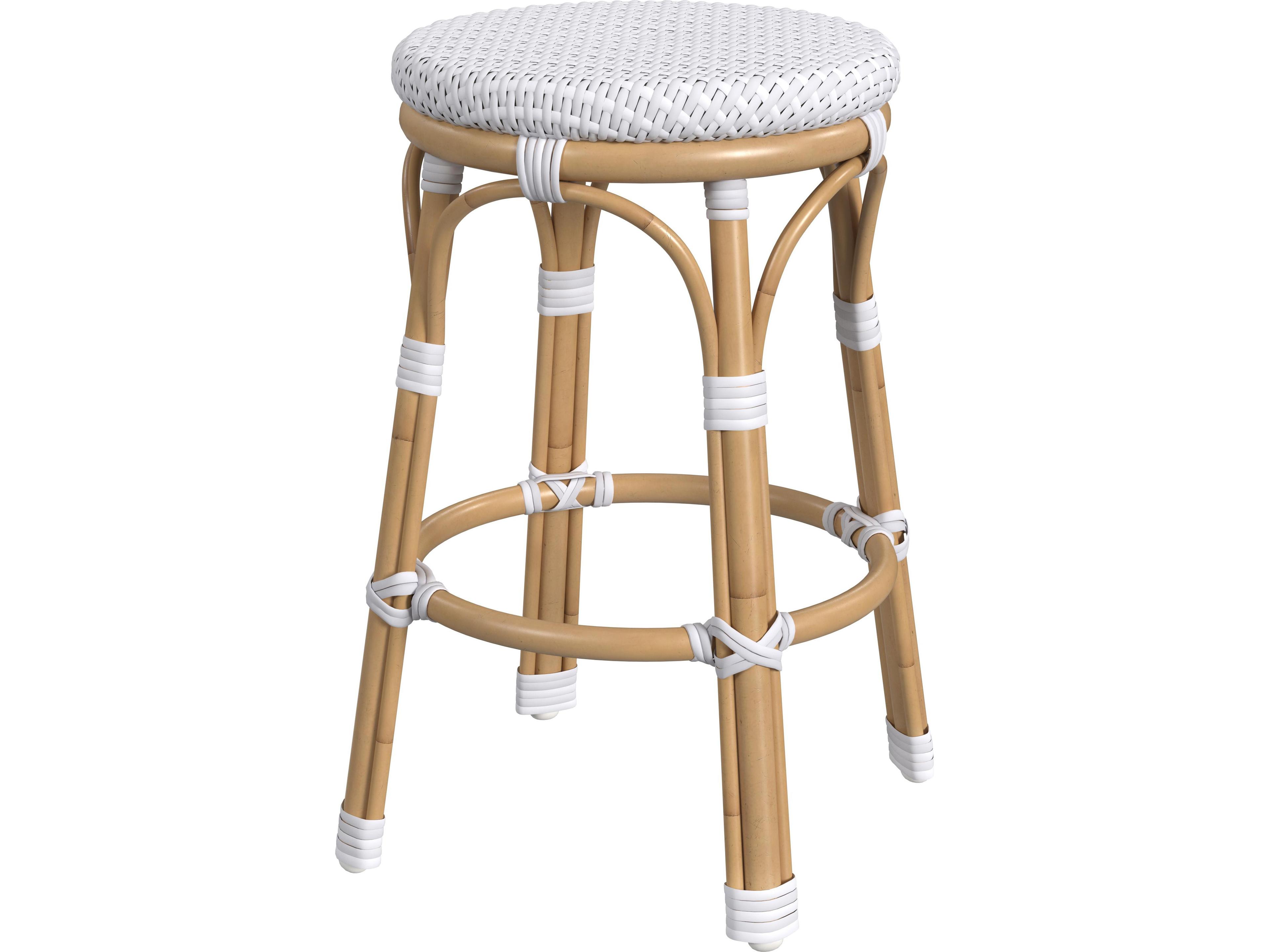 Tobias Aluminum Wicker Counter Stool