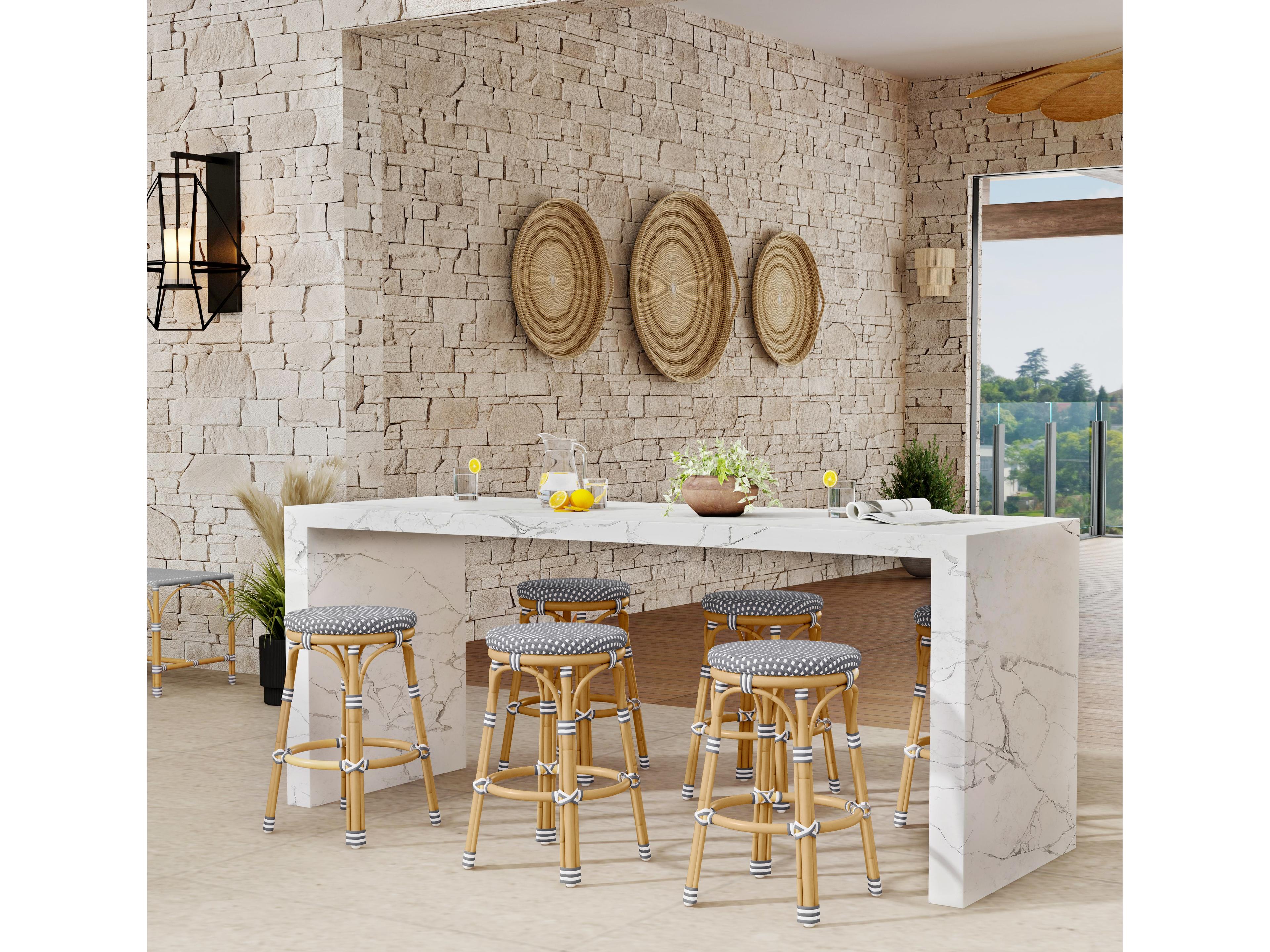 Butler Outdoor Tobias Aluminum Wicker Counter Stool