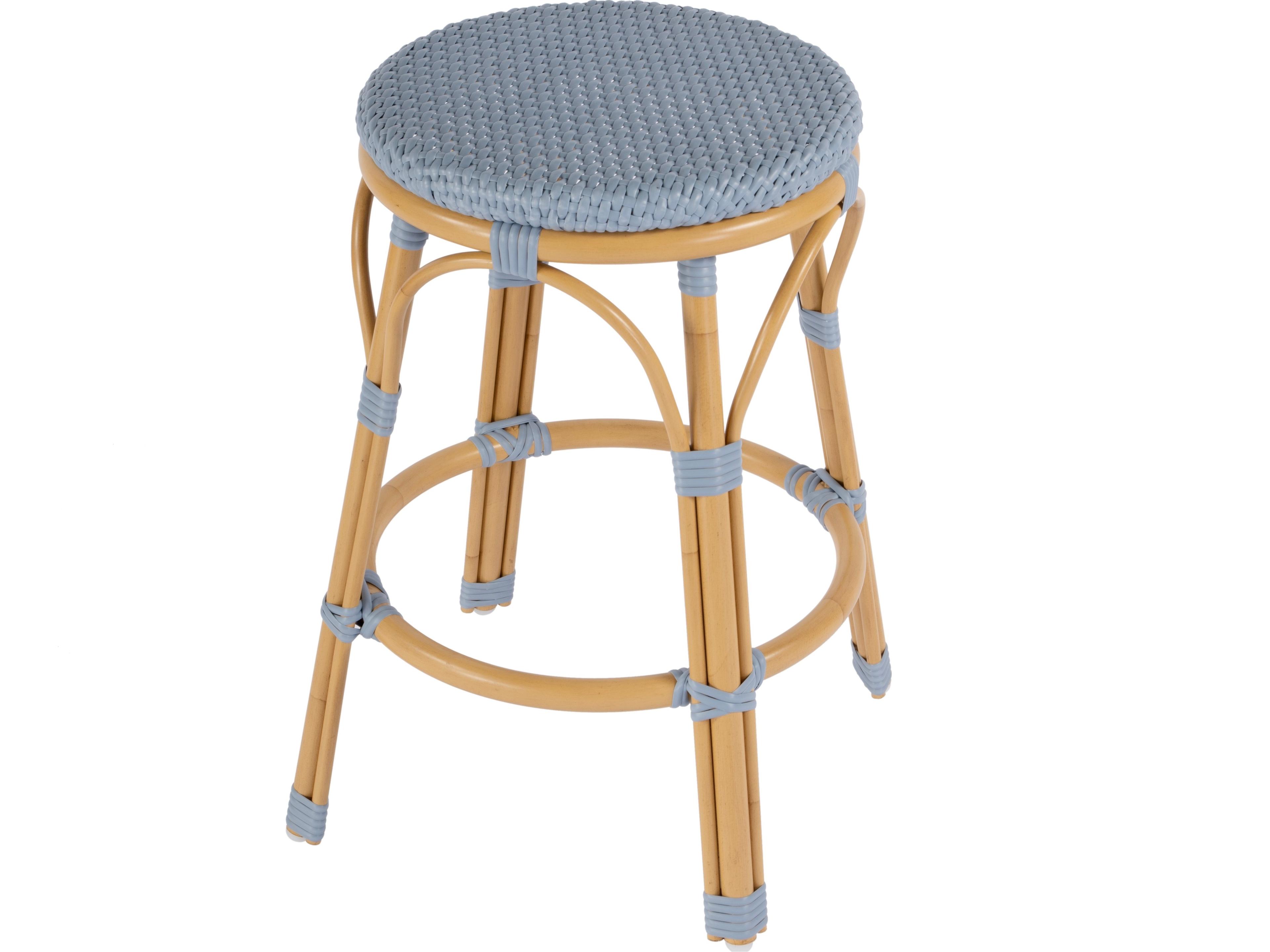 Tobias Aluminum Wicker Counter Stool