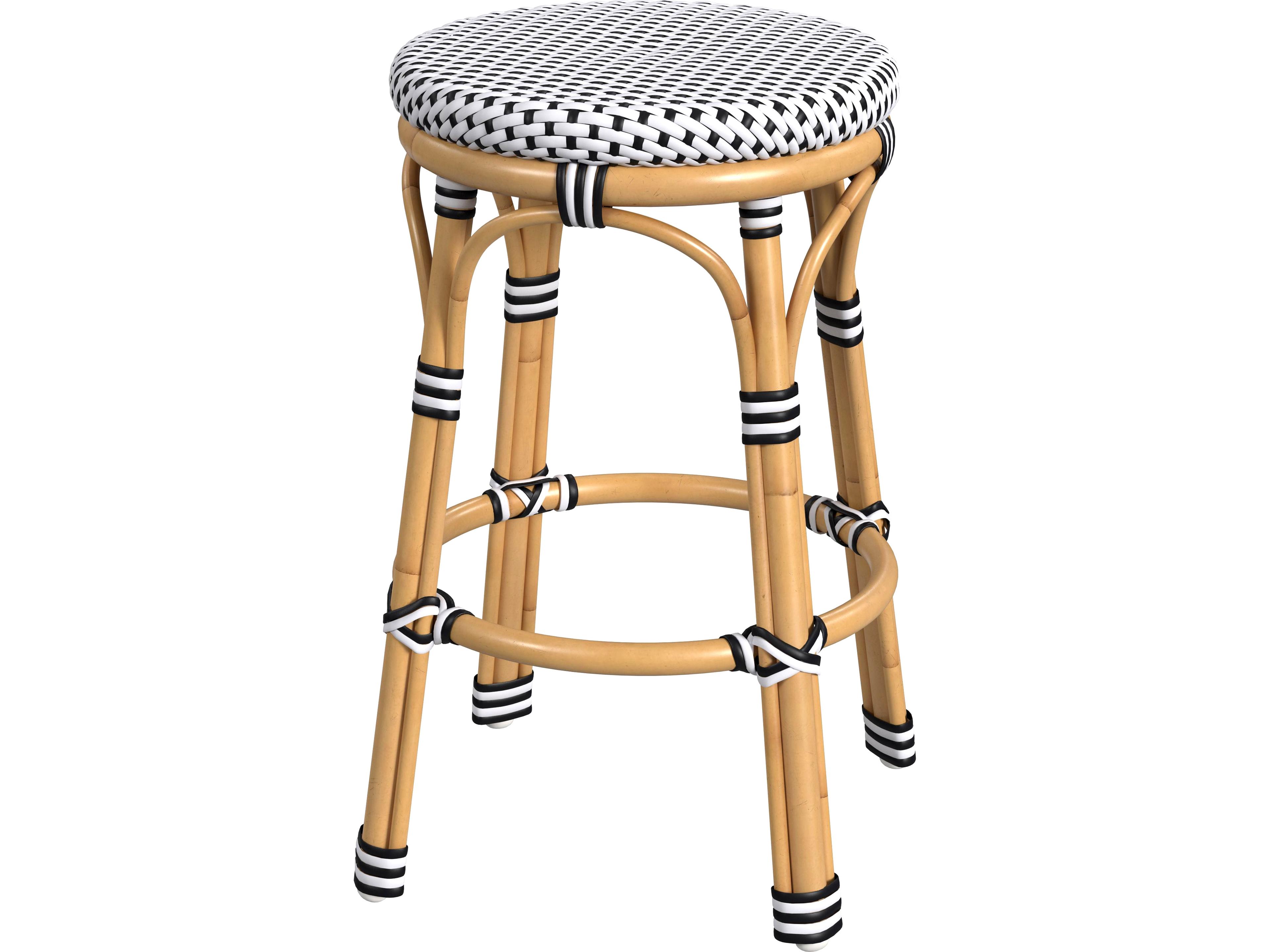 Tobias Aluminum Wicker Counter Stool
