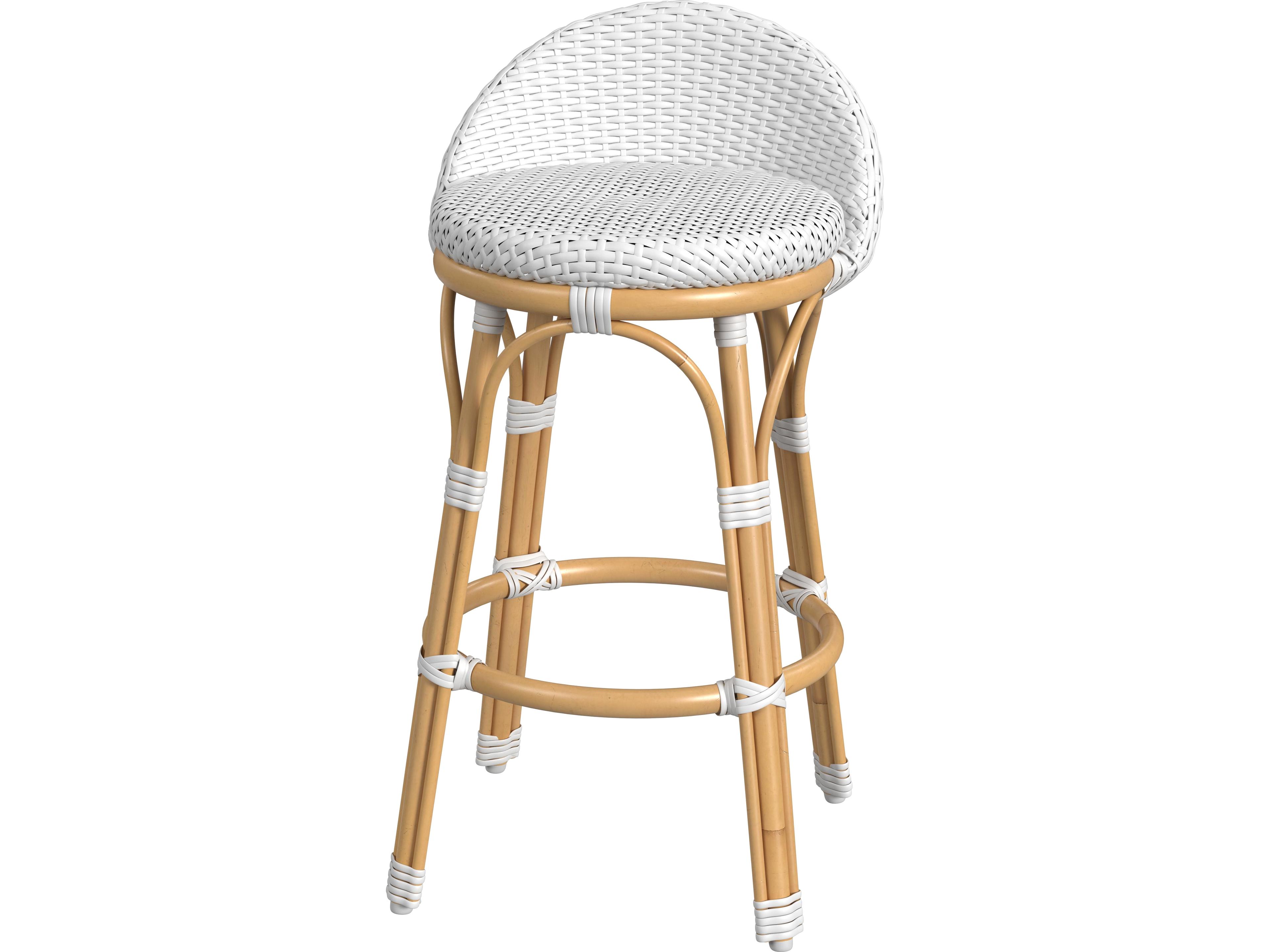 Tobias Aluminum Wicker Counter Stool