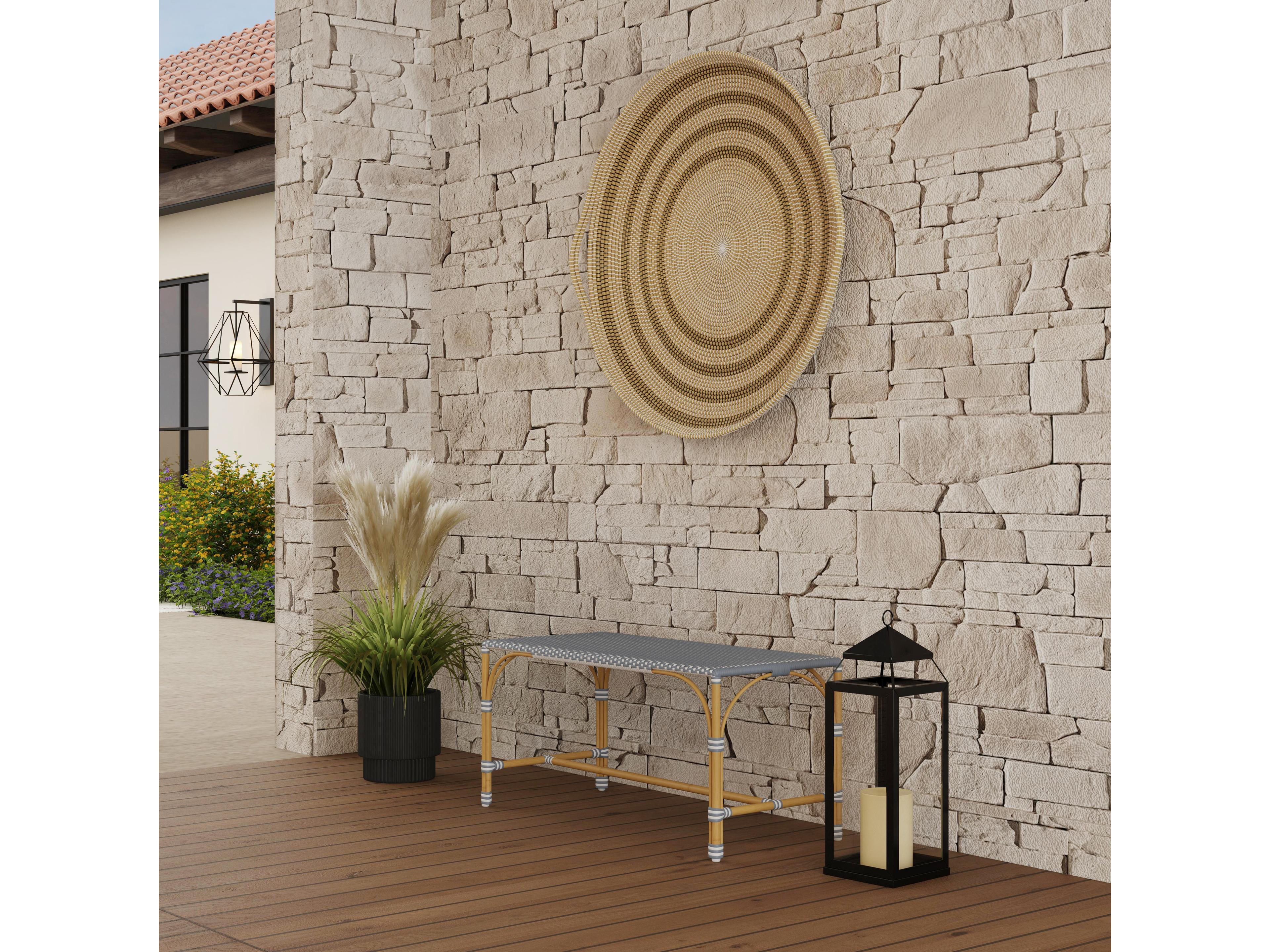 Butler Outdoor Tobias Aluminum Wicker Bench