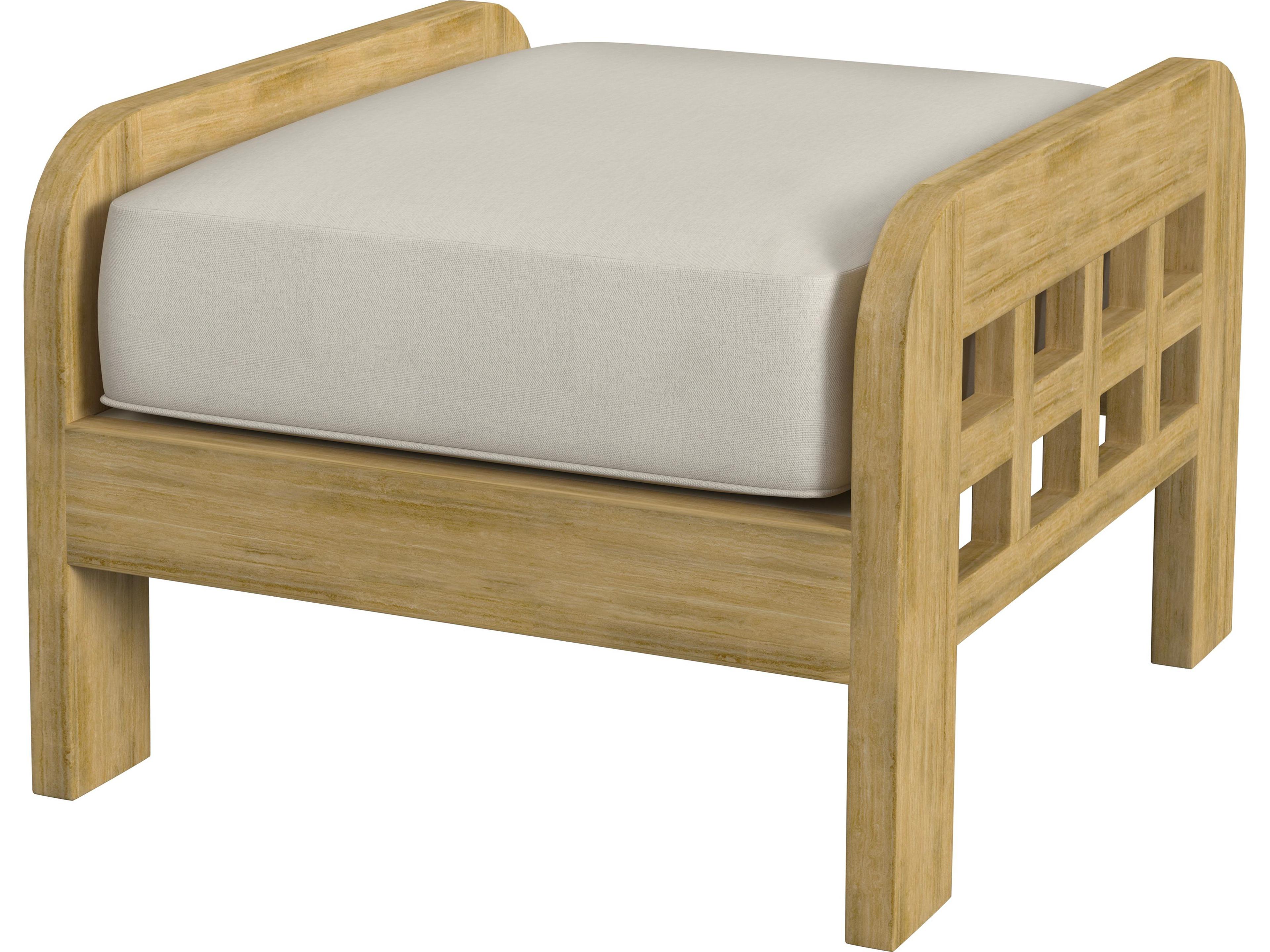 Monhegan Teak Cushion Ottoman