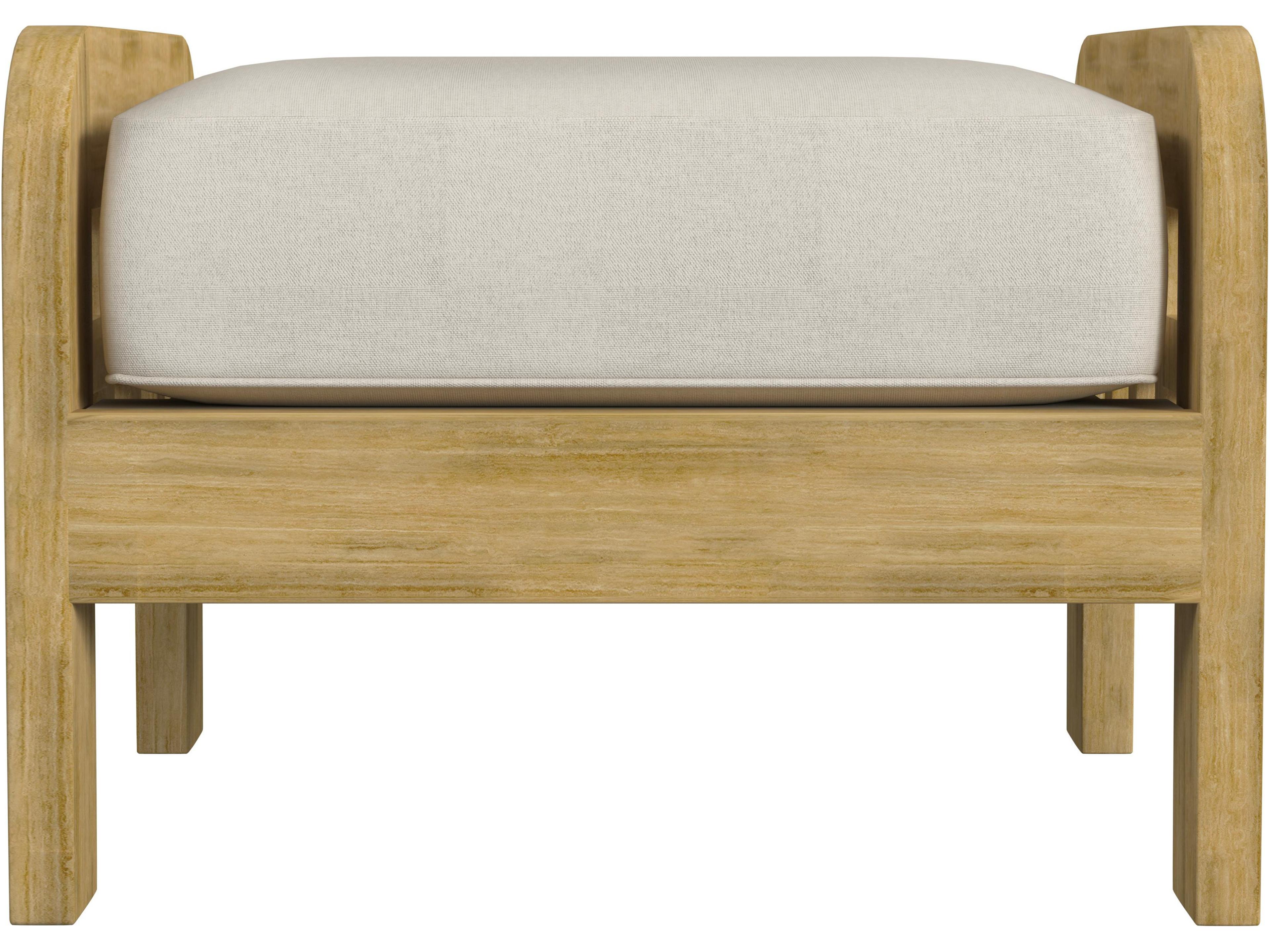 Butler Outdoor Monhegan Teak Cushion Ottoman