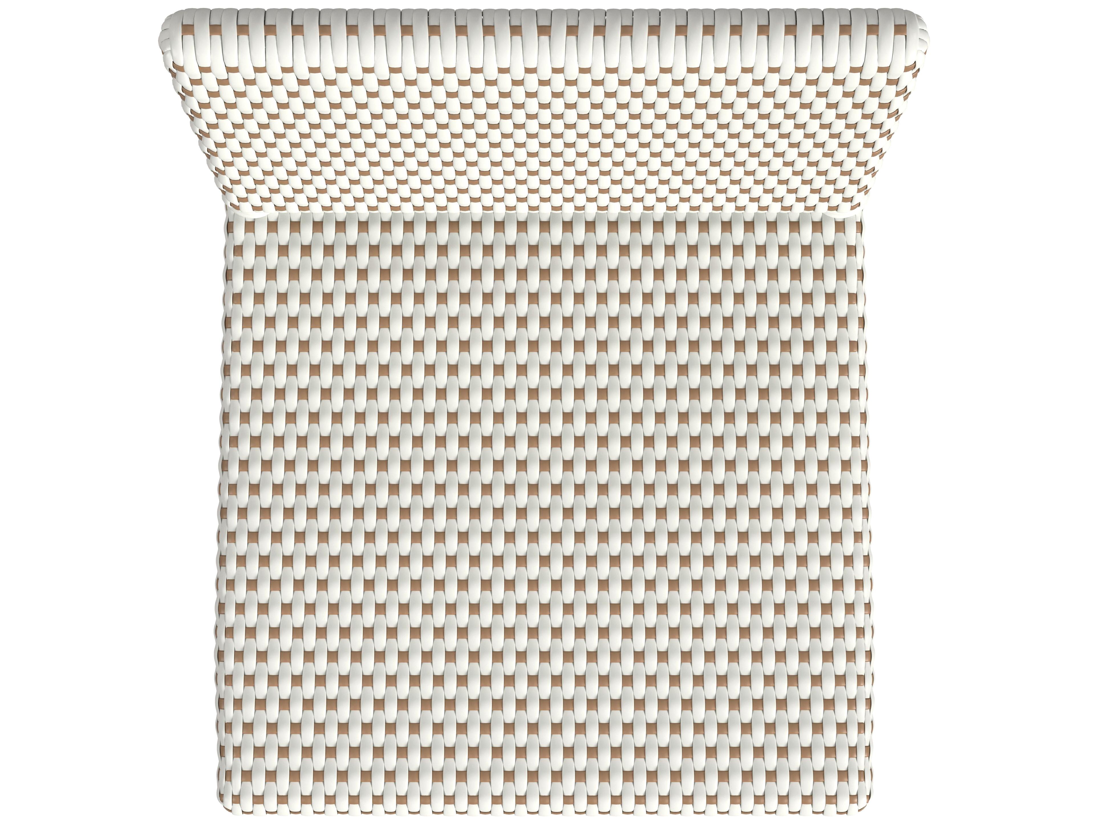 Butler Outdoor Amalfi Beige White Aluminum Wicker Bar Stool