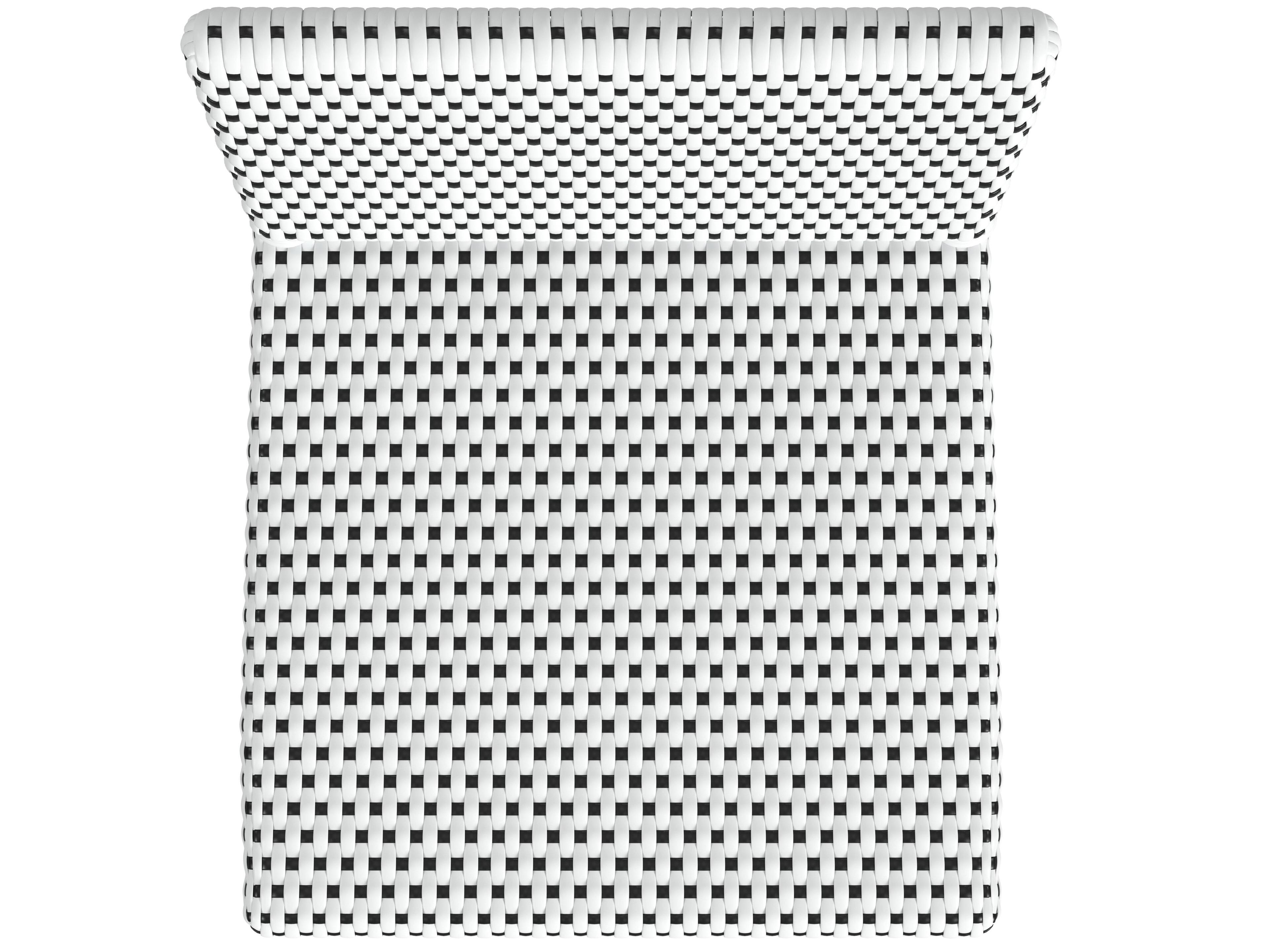 Butler Outdoor Amalfi Black White Aluminum Wicker Bar Stool