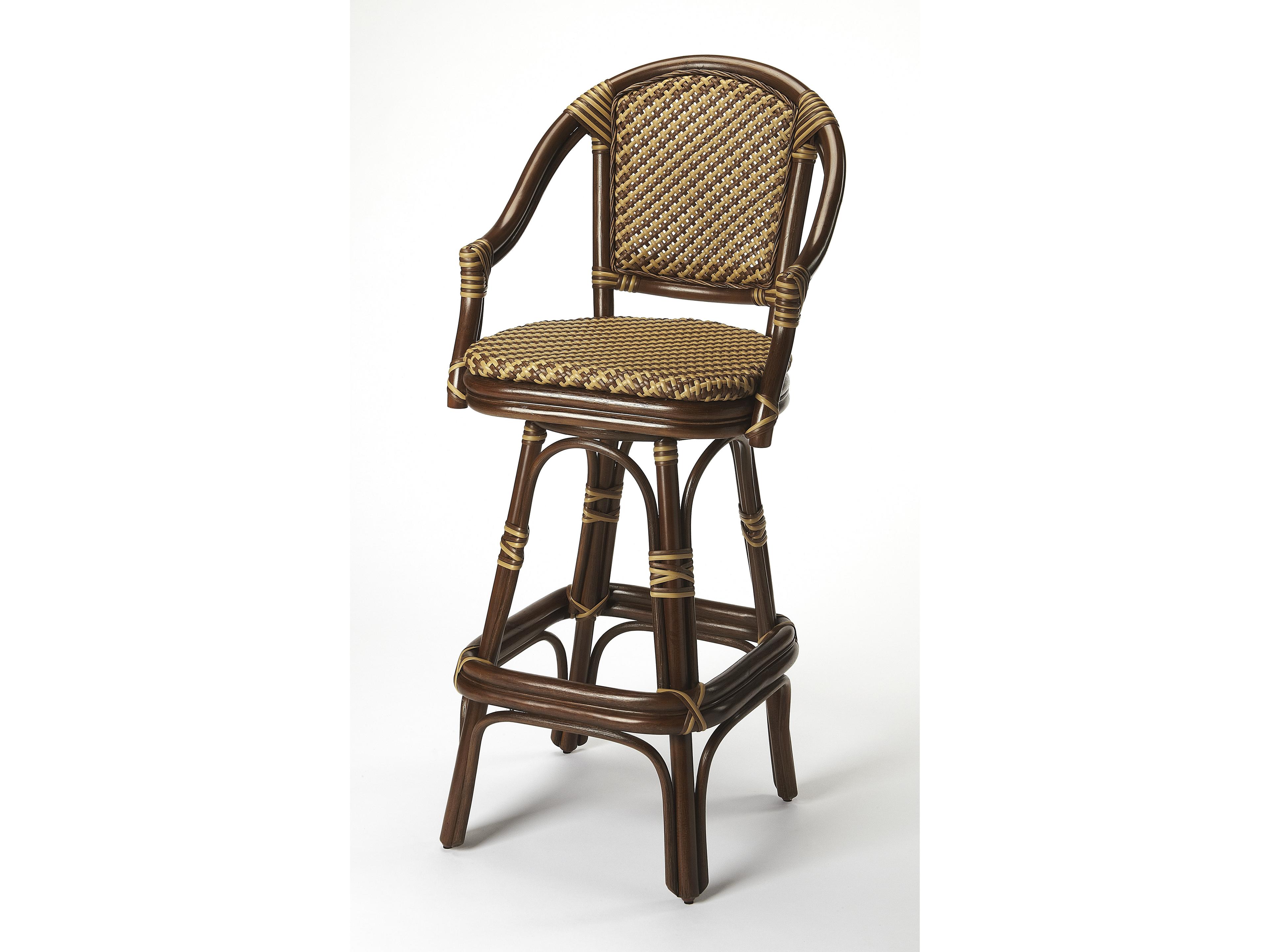 Renata Aluminum Wicker Bar Stool