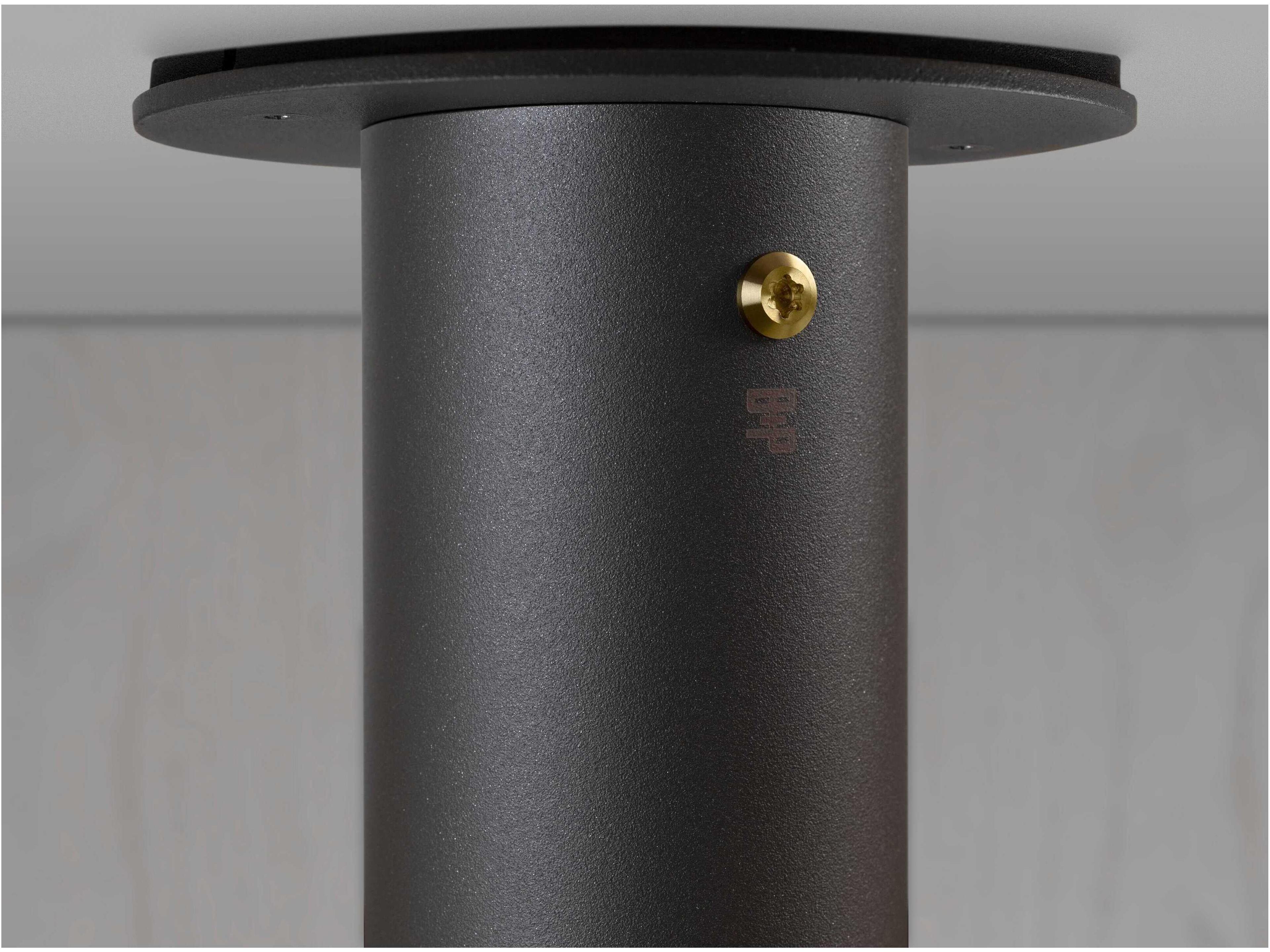 Buster + Punch Exhaust 1-Light Brass Black Cylinder Flush Mount