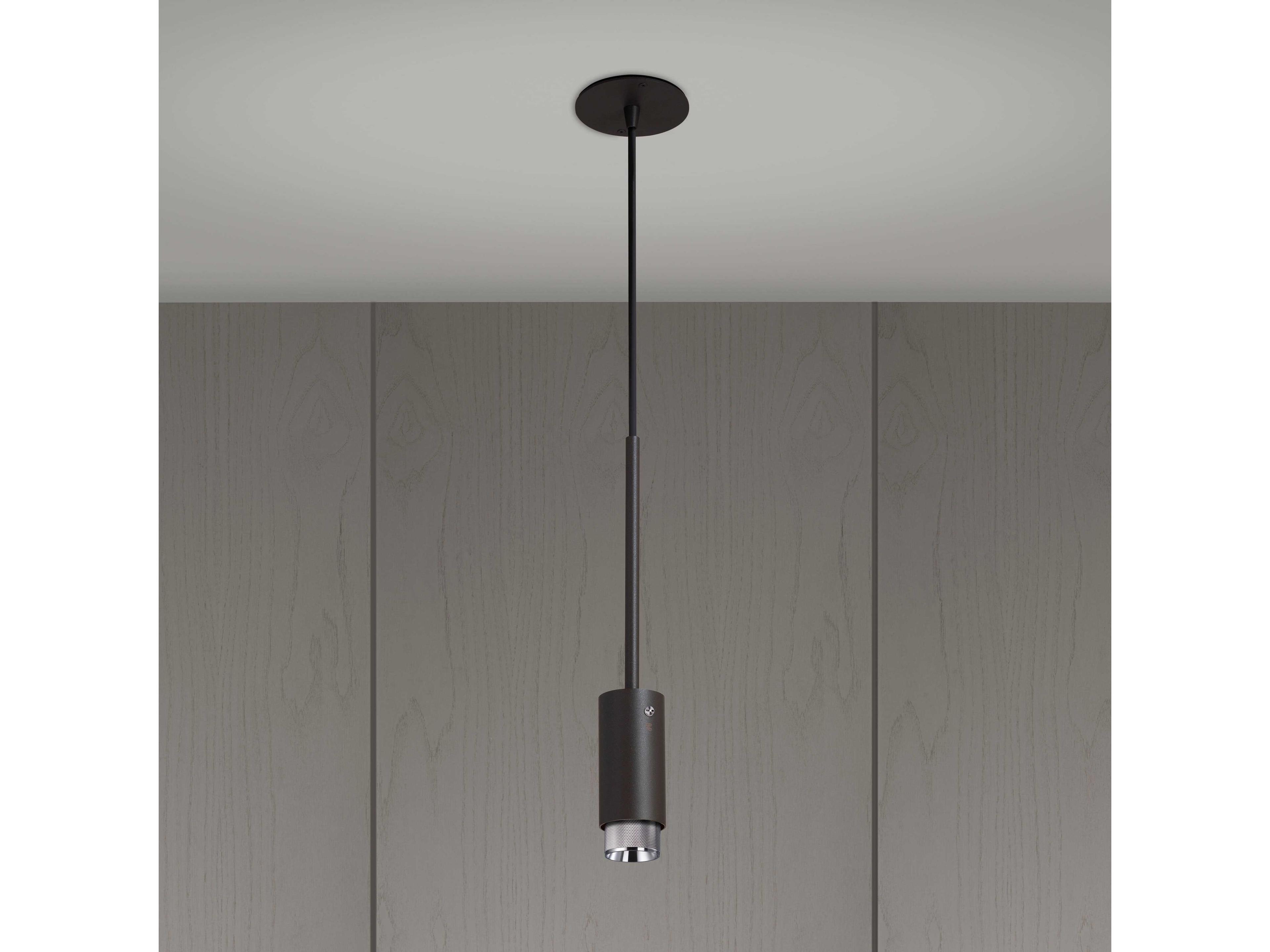 Buster + Punch Exhaust 1-Light Steel Black Cylinder Mini Pendant