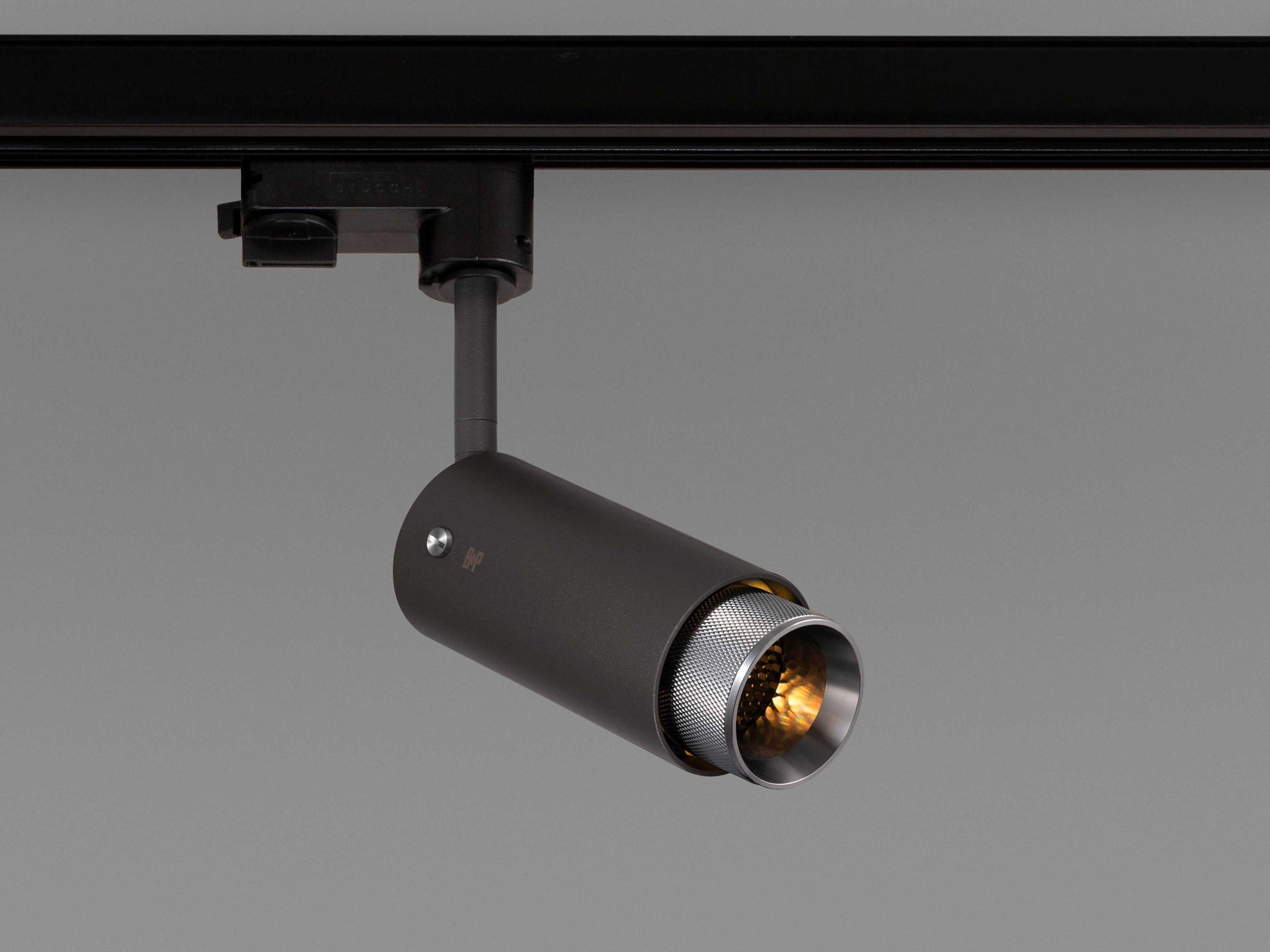 Buster + Punch Exhaust 1-Light Steel Black Cylinder Track & Rail Light