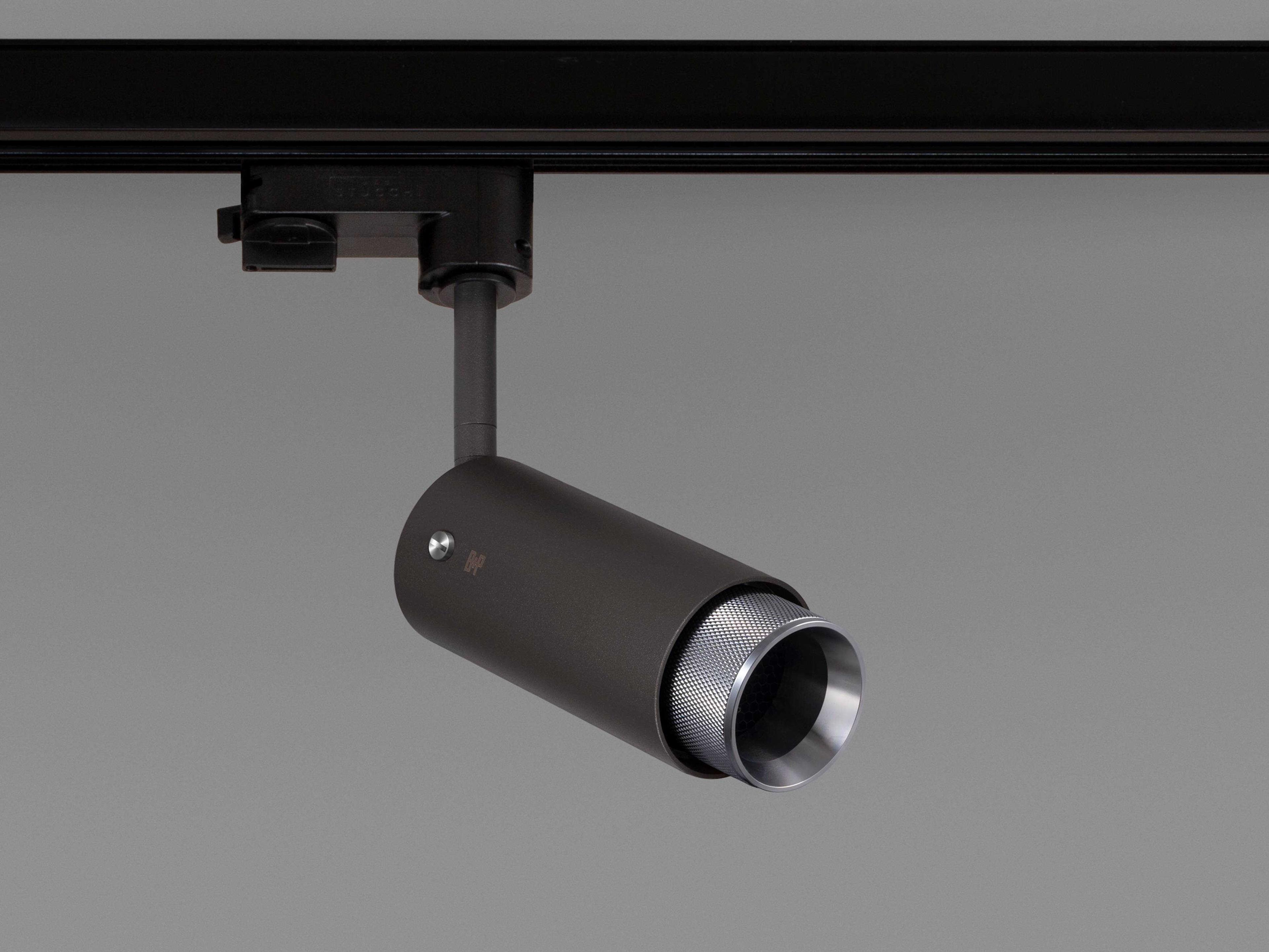 Buster + Punch Exhaust 1-Light Steel Black Cylinder Track & Rail Light