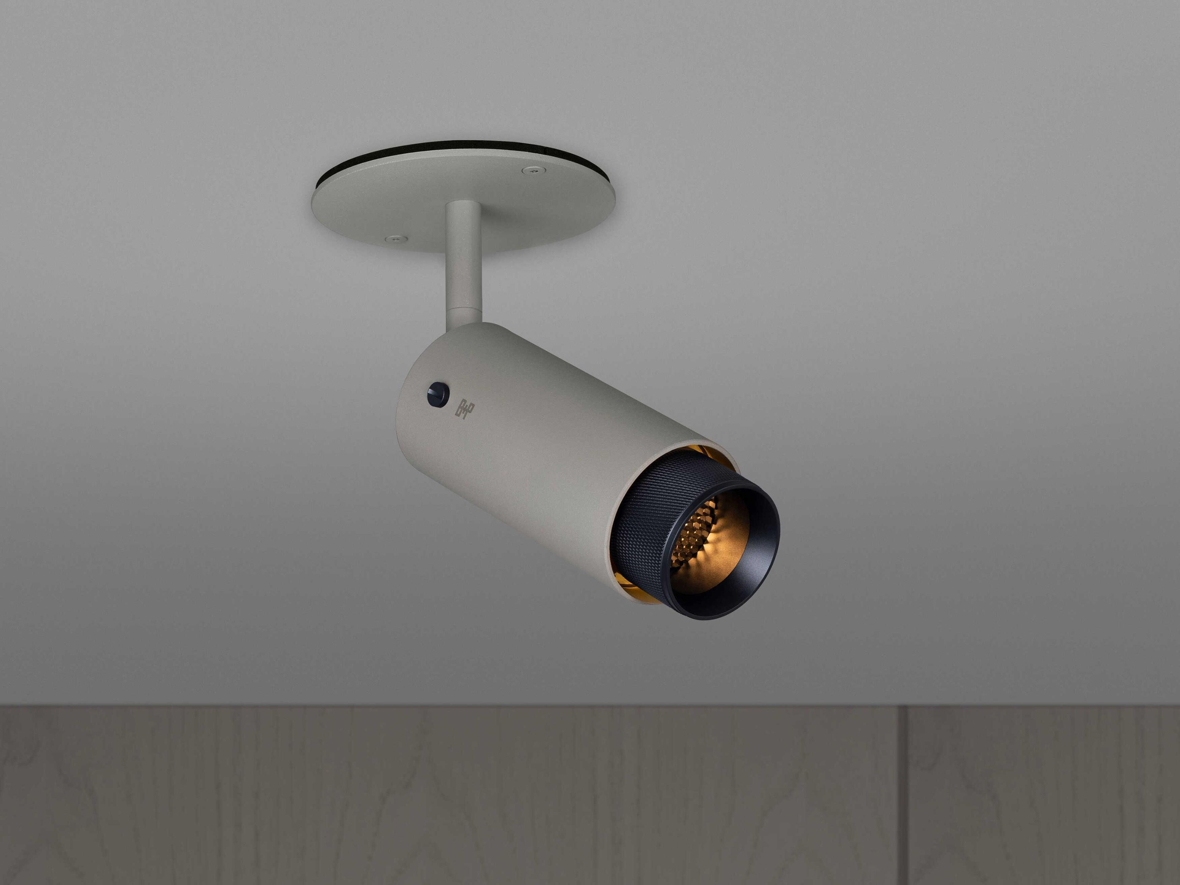 Buster + Punch Exhaust 1-Light Black Gray Cylinder Spot Light