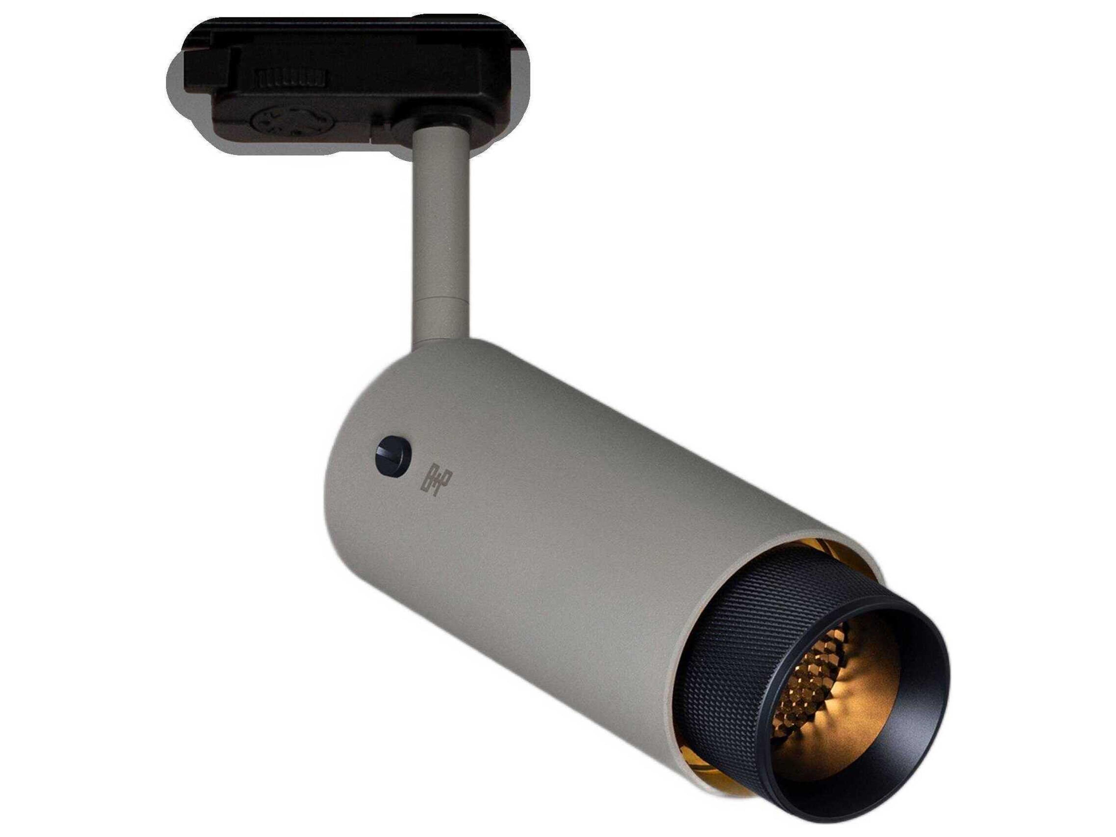 Exhaust 1-Light Black Gray Cylinder Track & Rail Light