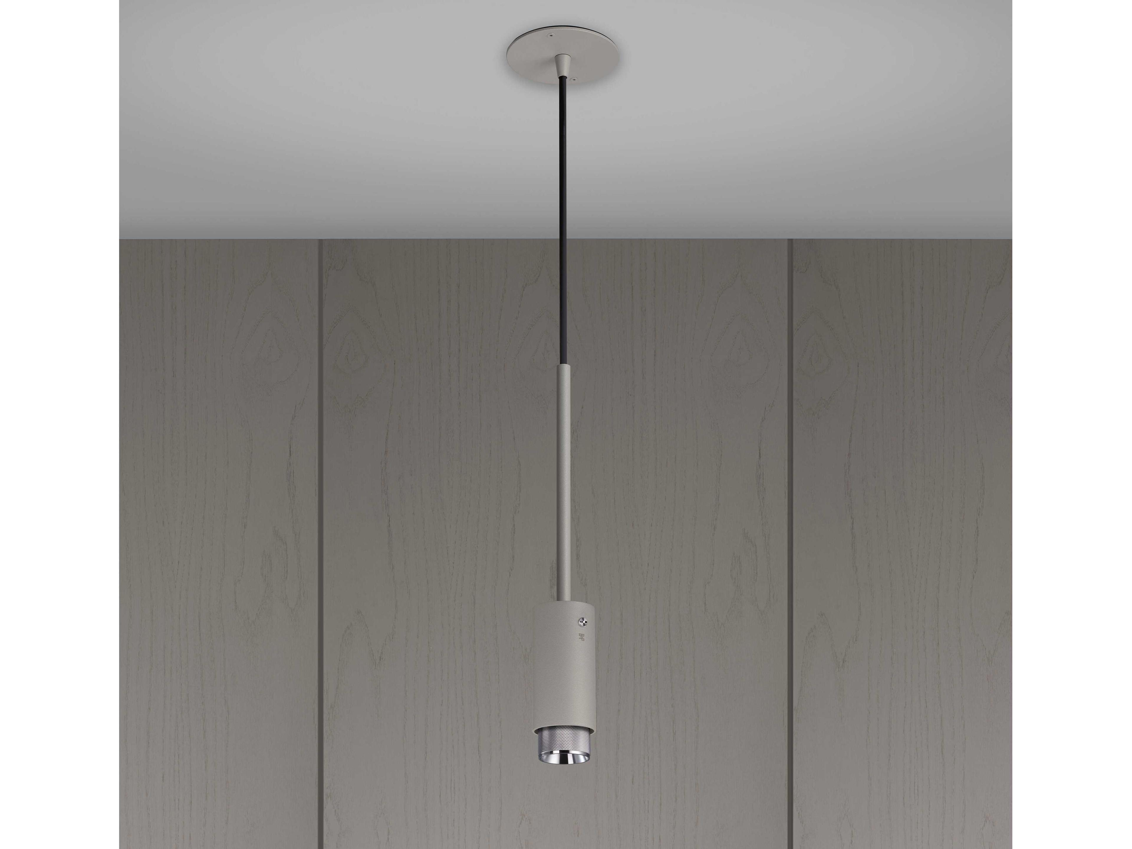 Buster + Punch Exhaust 1-Light Steel Gray Cylinder Mini Pendant