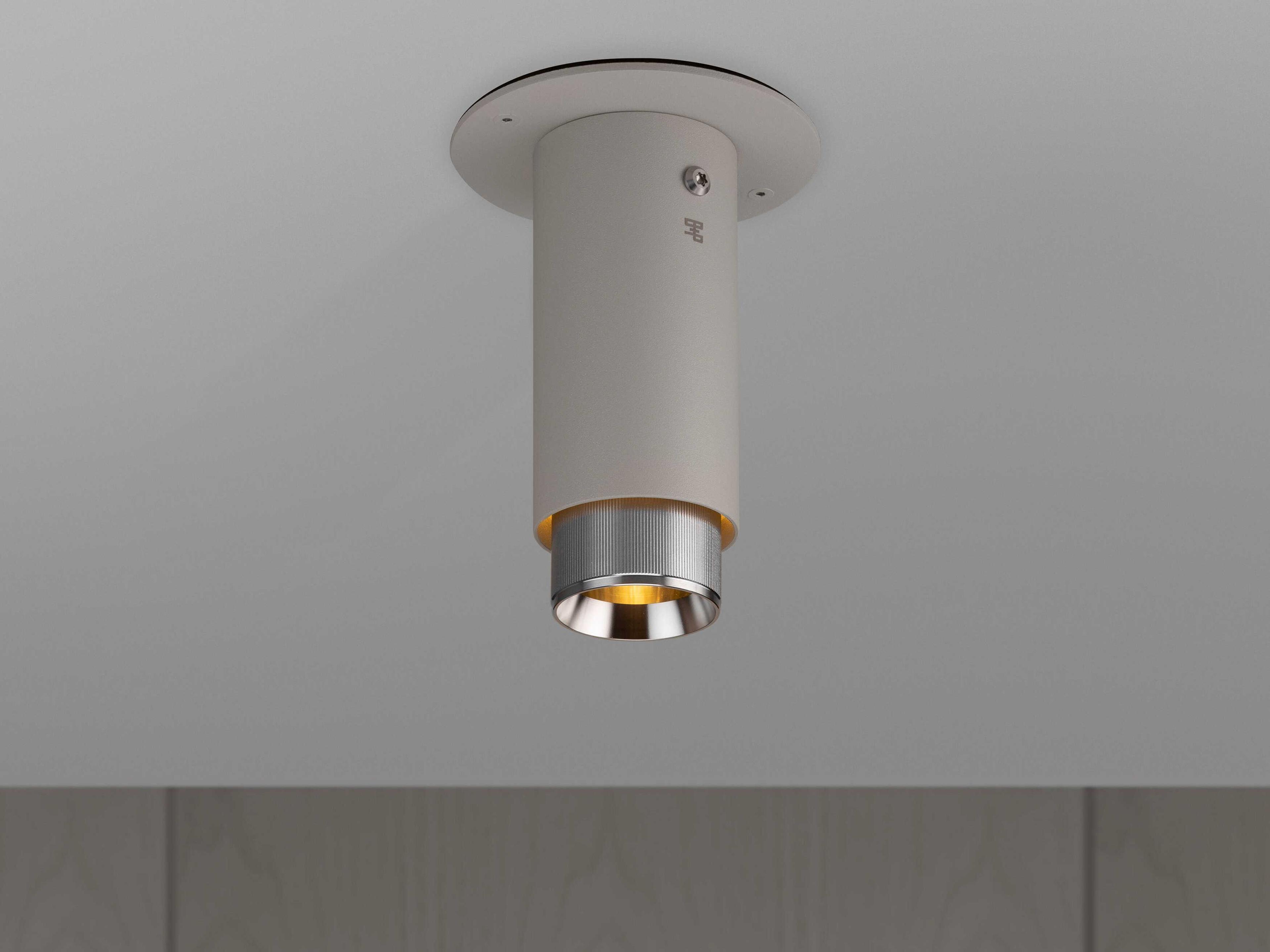 Buster + Punch Exhaust 1-Light Steel Gray Cylinder Flush Mount