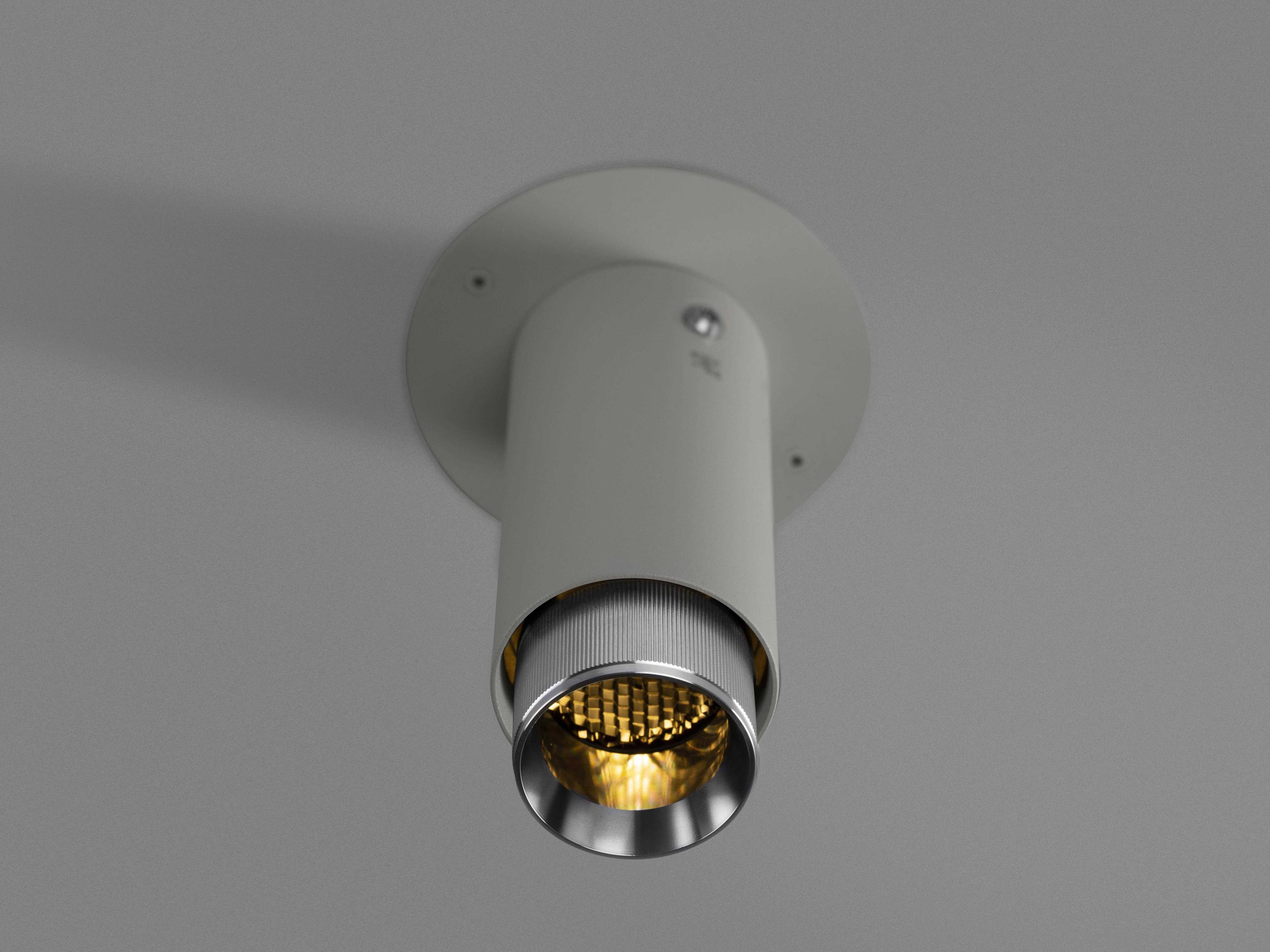 Buster + Punch Exhaust 1-Light Steel Gray Cylinder Flush Mount