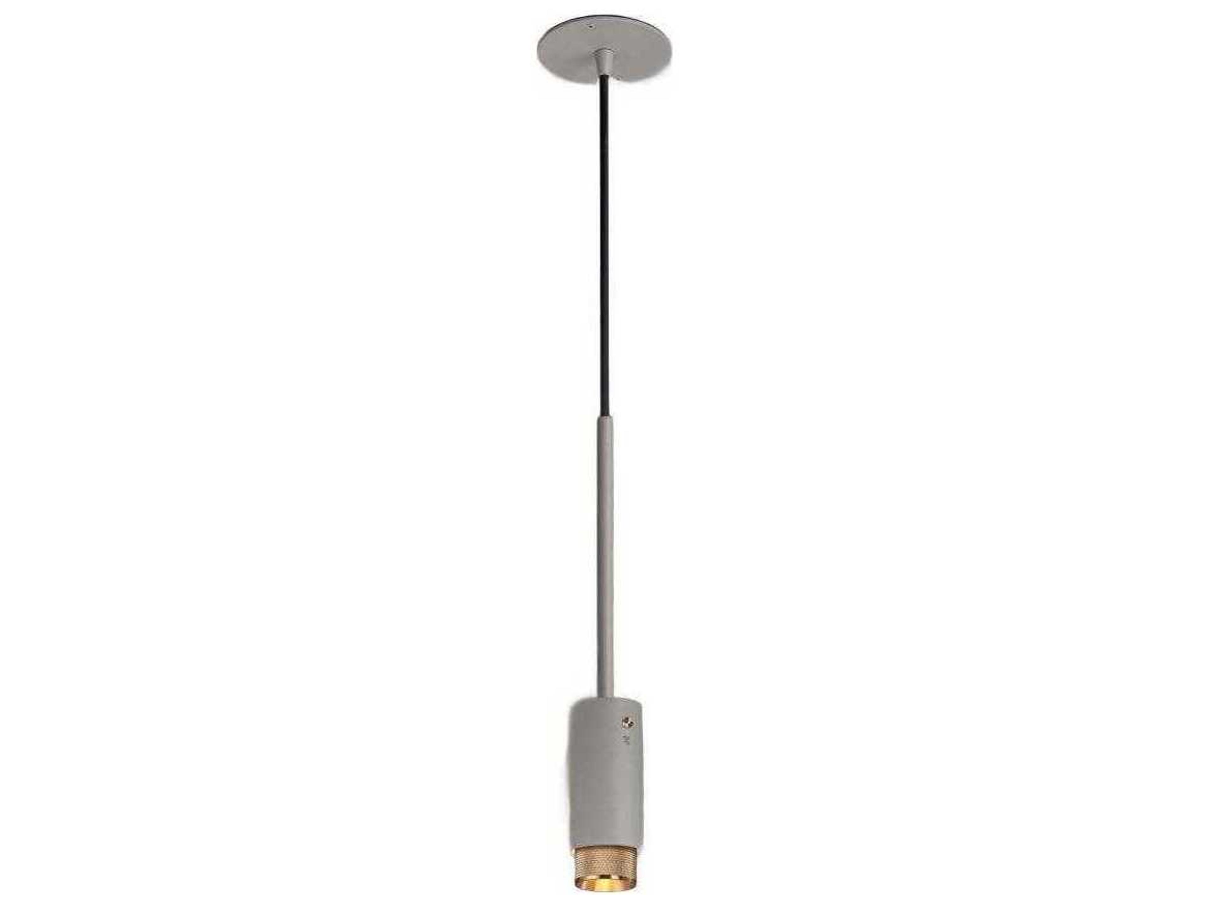 Exhaust 1-Light Brass Gray Cylinder Mini Pendant